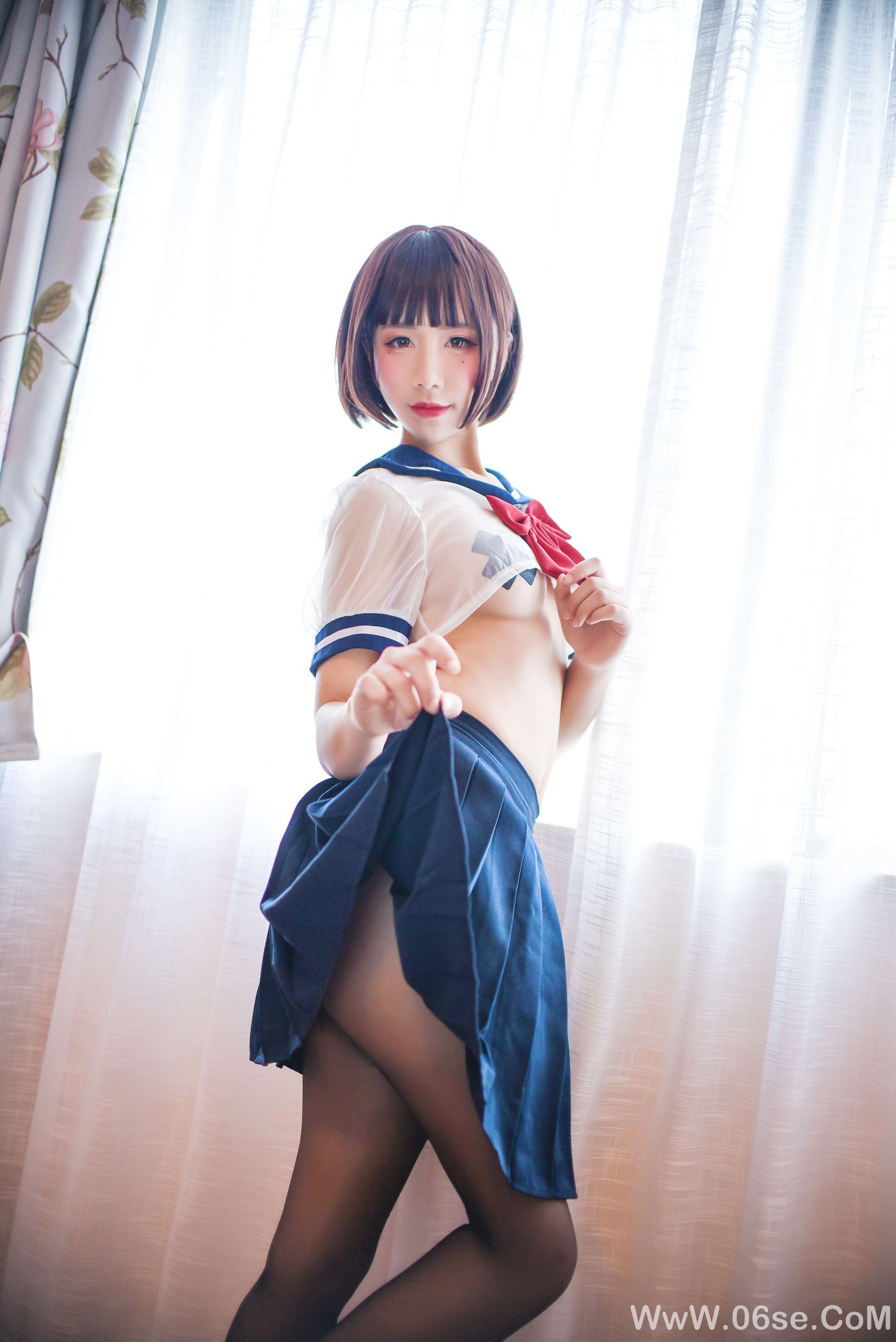 图片[2]-动漫博主九曲Jean JK透明制服[21P]-六色网