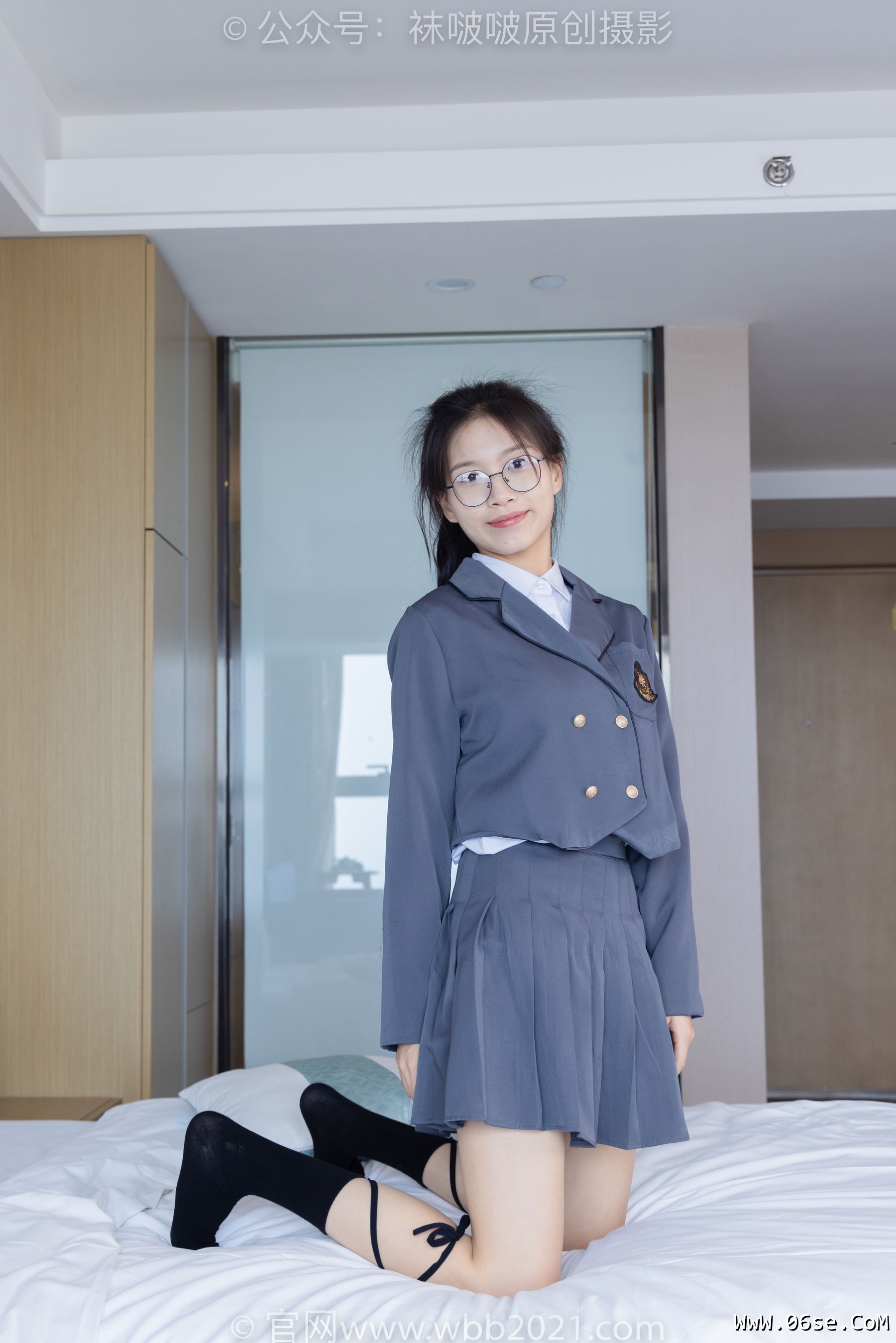 图片[126]-BoBoSocks袜啵啵 No.268 芝士 -黑皮鞋、绑带黑棉袜、学院制服[139P]-六色网