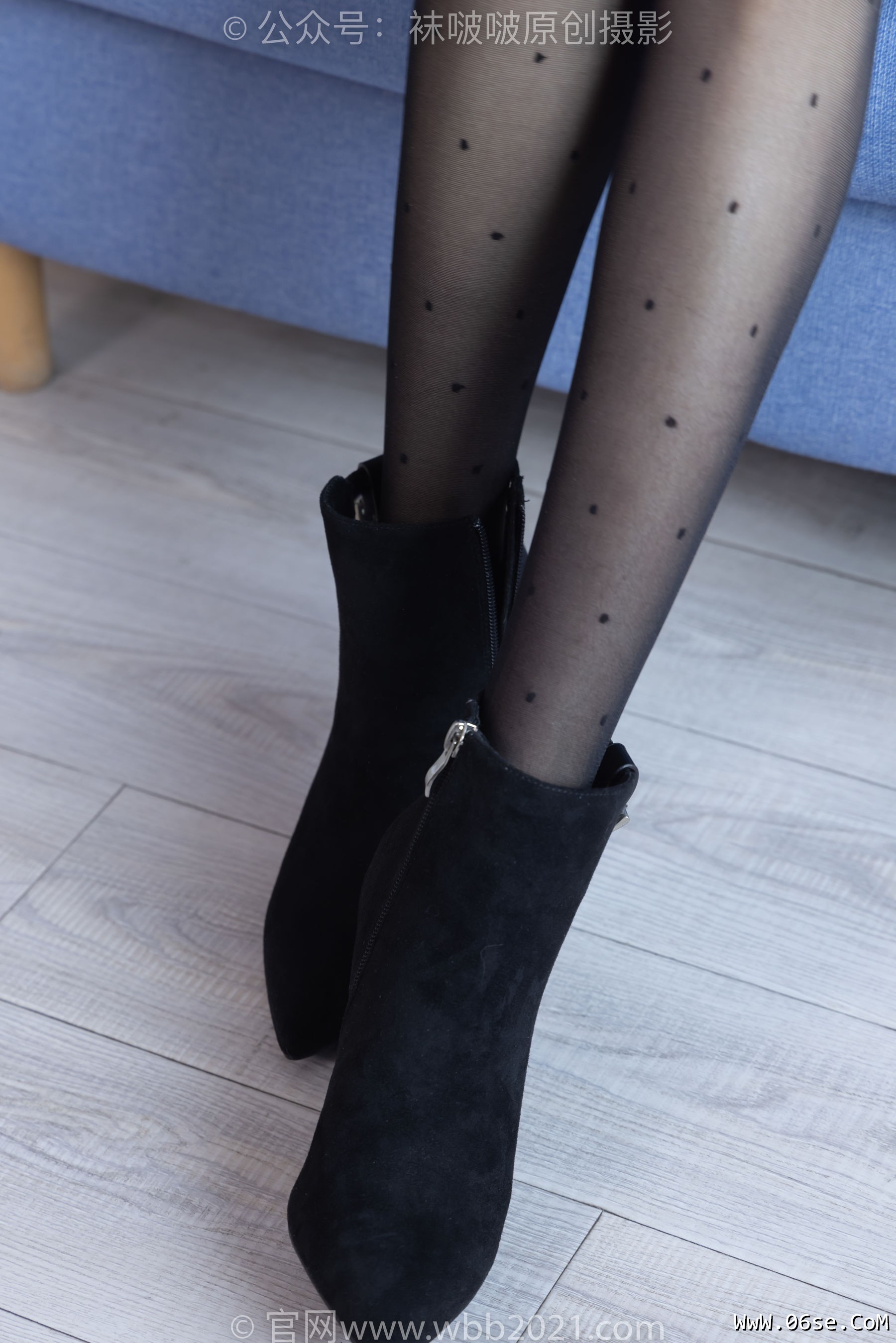 图片[80]-BoBoSocks袜啵啵 No.352 稚予 -短靴、波点黑丝[145P]-六色网
