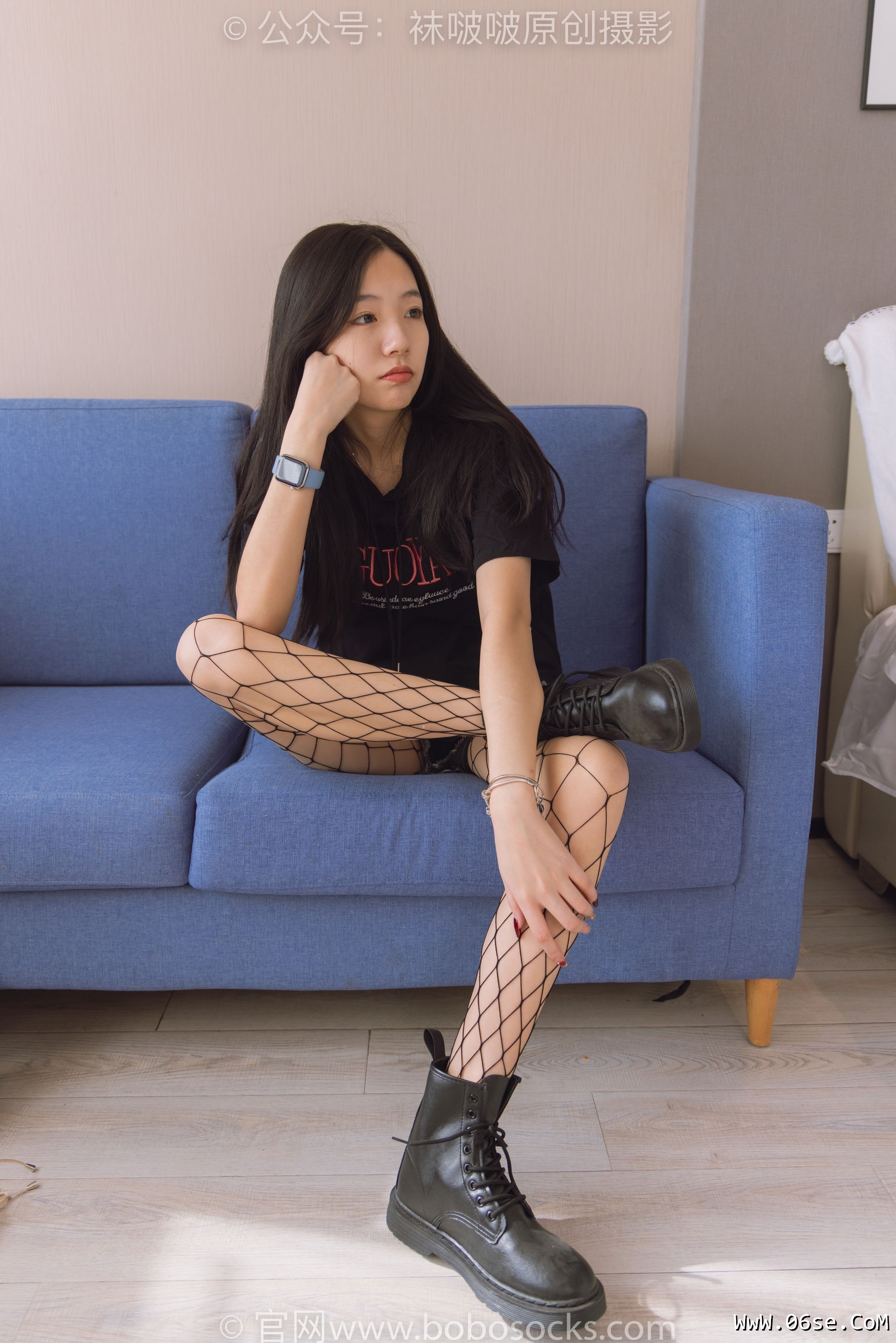 图片[144]-BoBoSocks袜啵啵 No.203 三双靴子、黑丝、网袜[144P]-六色网