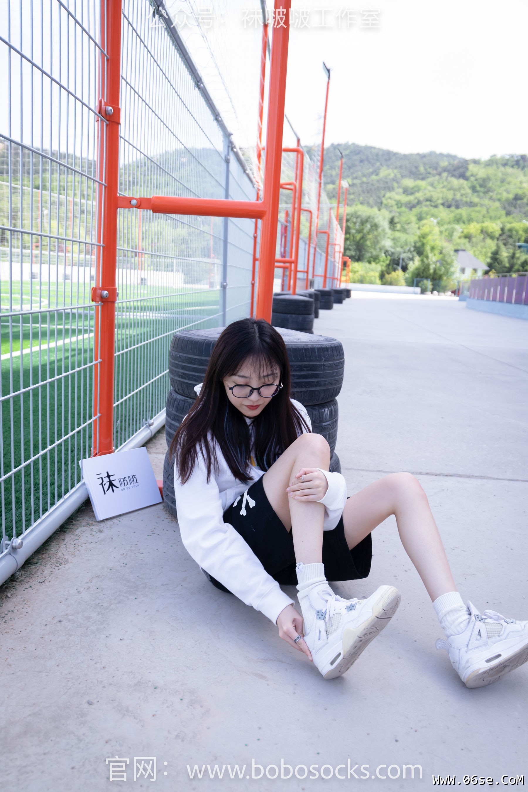 图片[36]-BoBoSocks袜啵啵 No.103 稚予-AJ篮球鞋、白棉袜、裸足[134P]-六色网