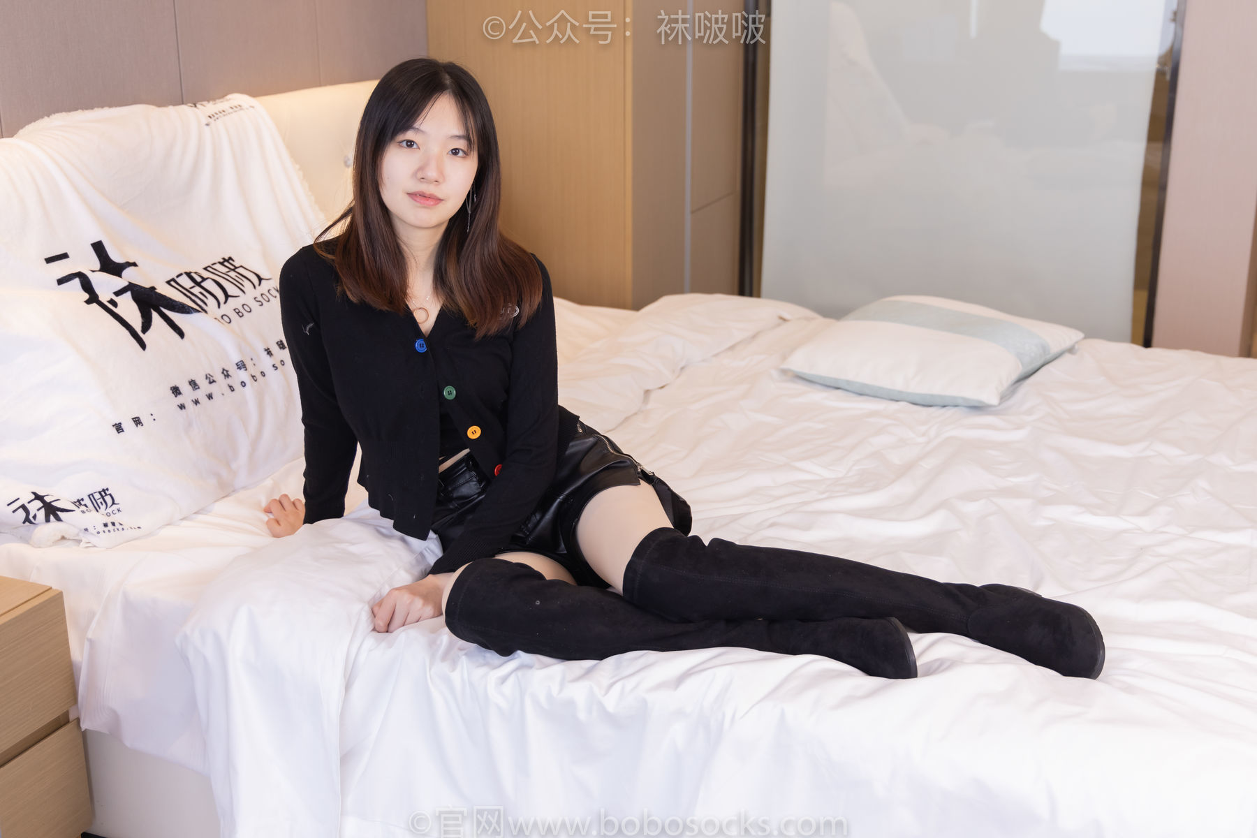 图片[93]-BoBoSocks袜啵啵 No.072 小甜豆-两双长靴、厚黑丝、厚肉丝[144P]-六色网