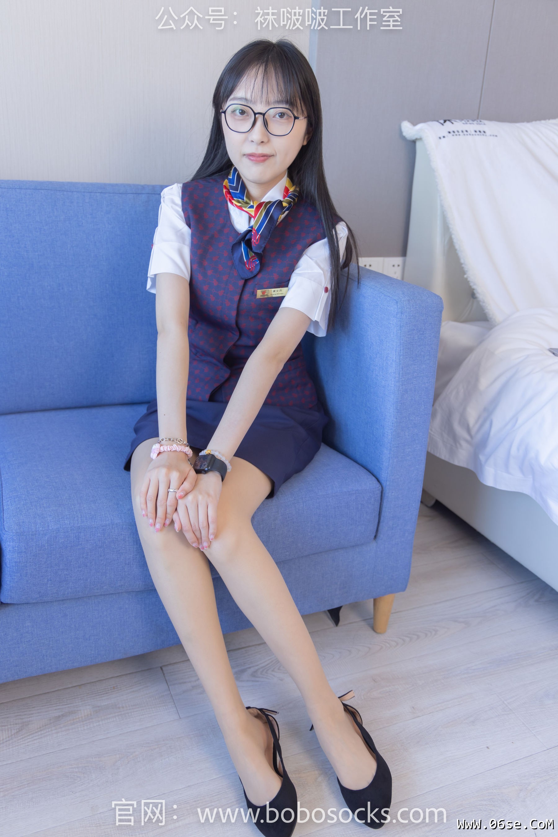 图片[14]-BoBoSocks袜啵啵 No.115 稚予-平底鞋、肉丝、空姐制服[136P]-六色网