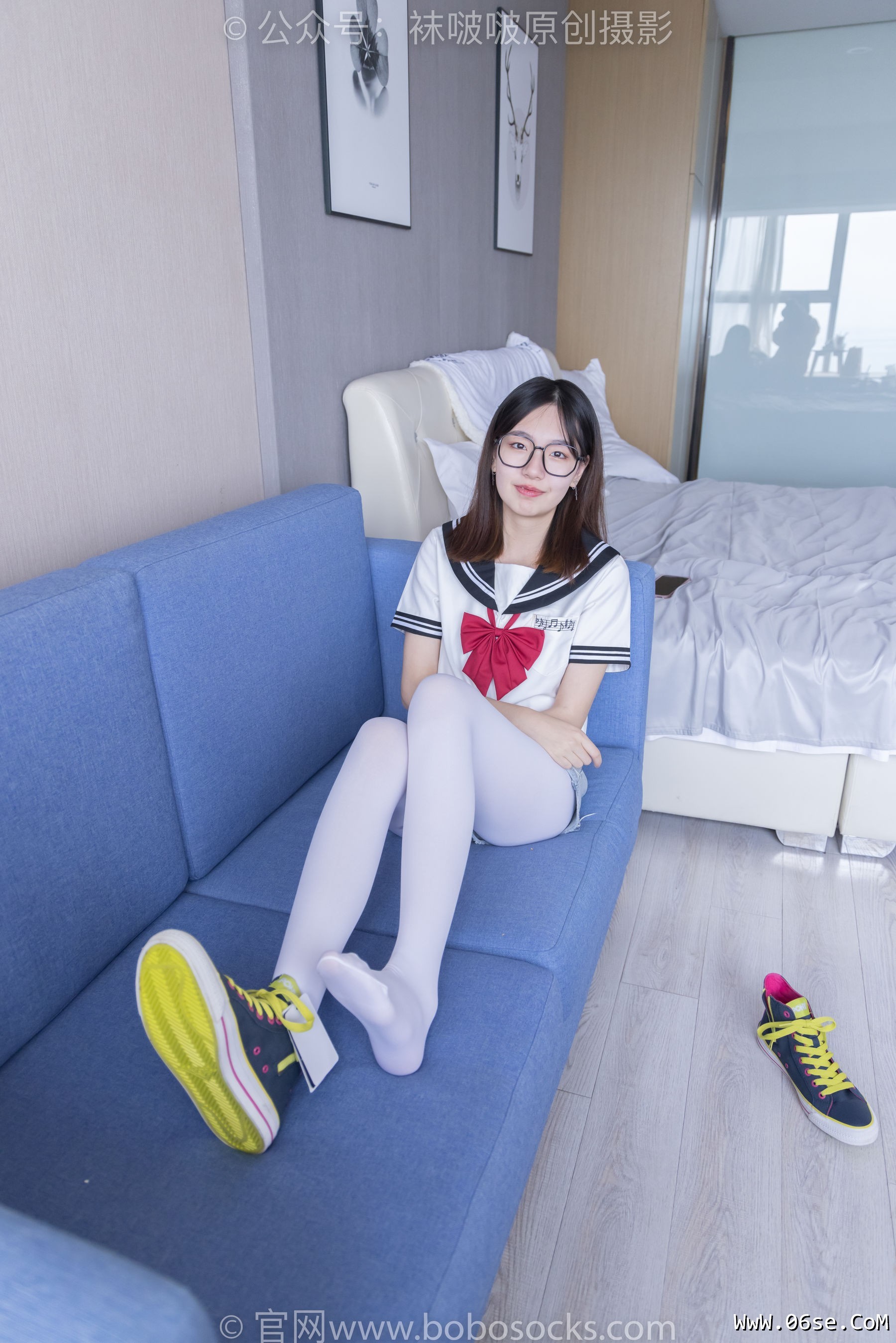 图片[83]-BoBoSocks袜啵啵 No.215 小甜豆-三双帆布鞋板鞋、厚白丝、黑丝[144P]-六色网