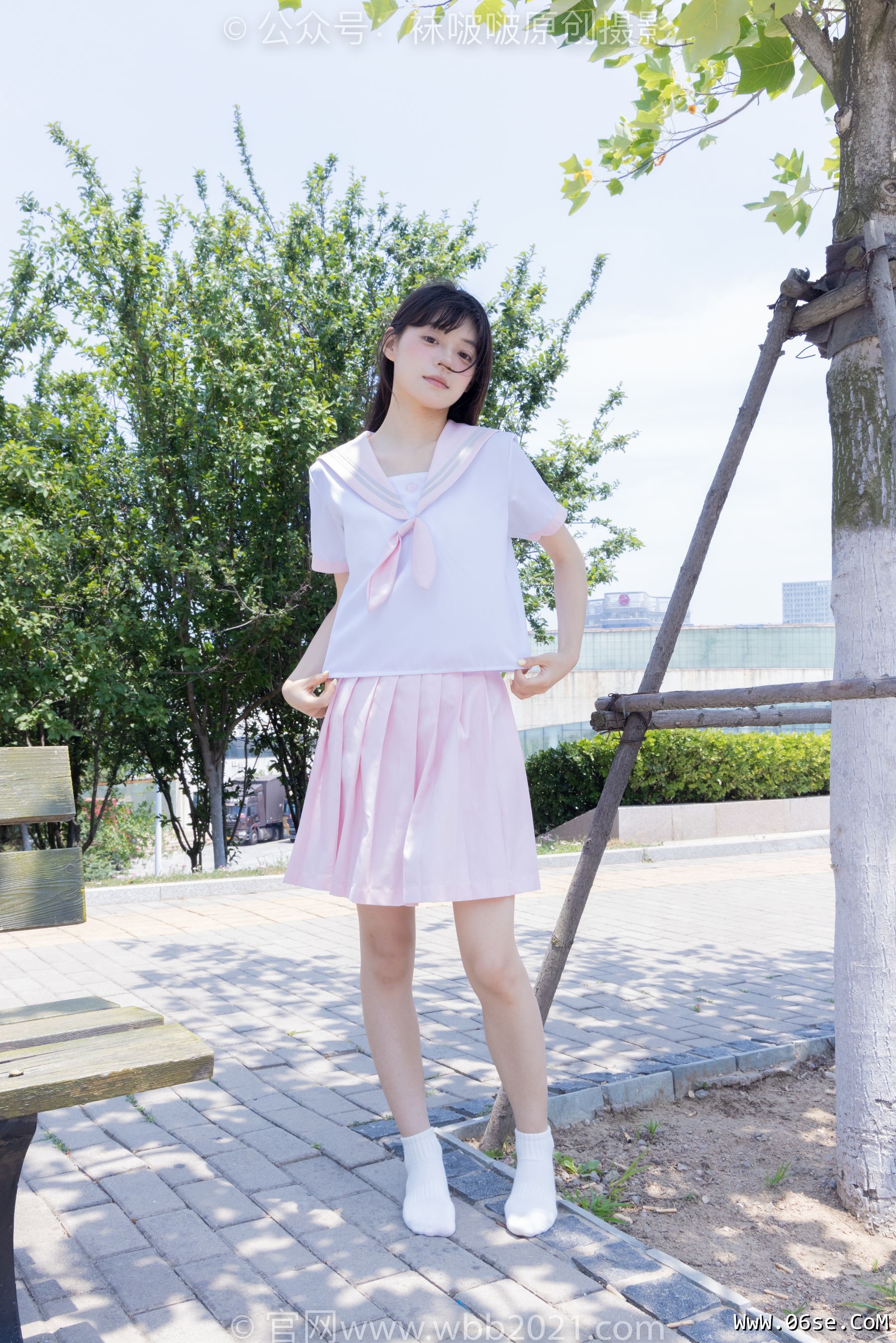 图片[121]-BoBoSocks袜啵啵 No.399 糯米 -皮鞋、白棉袜、jk制服[145P]-六色网