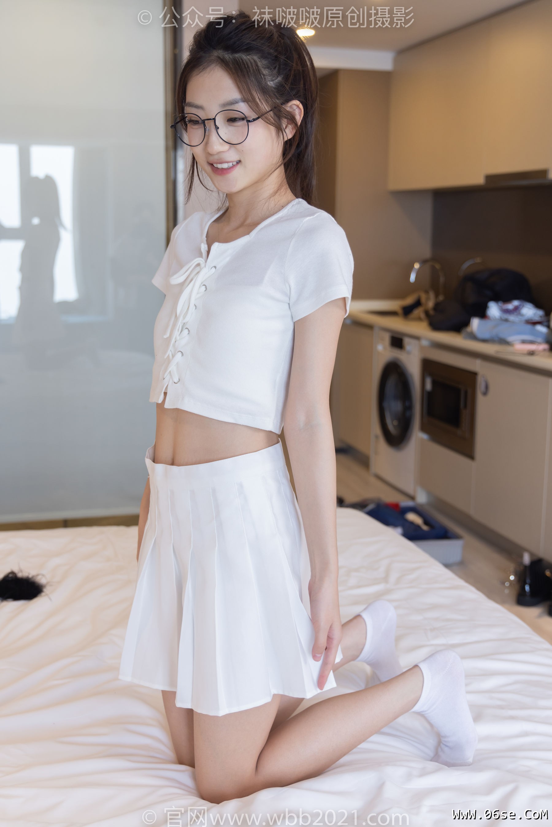 图片[21]-BoBoSocks袜啵啵 No.258 小沫 -贝壳头板鞋、白棉袜[148P]-六色网