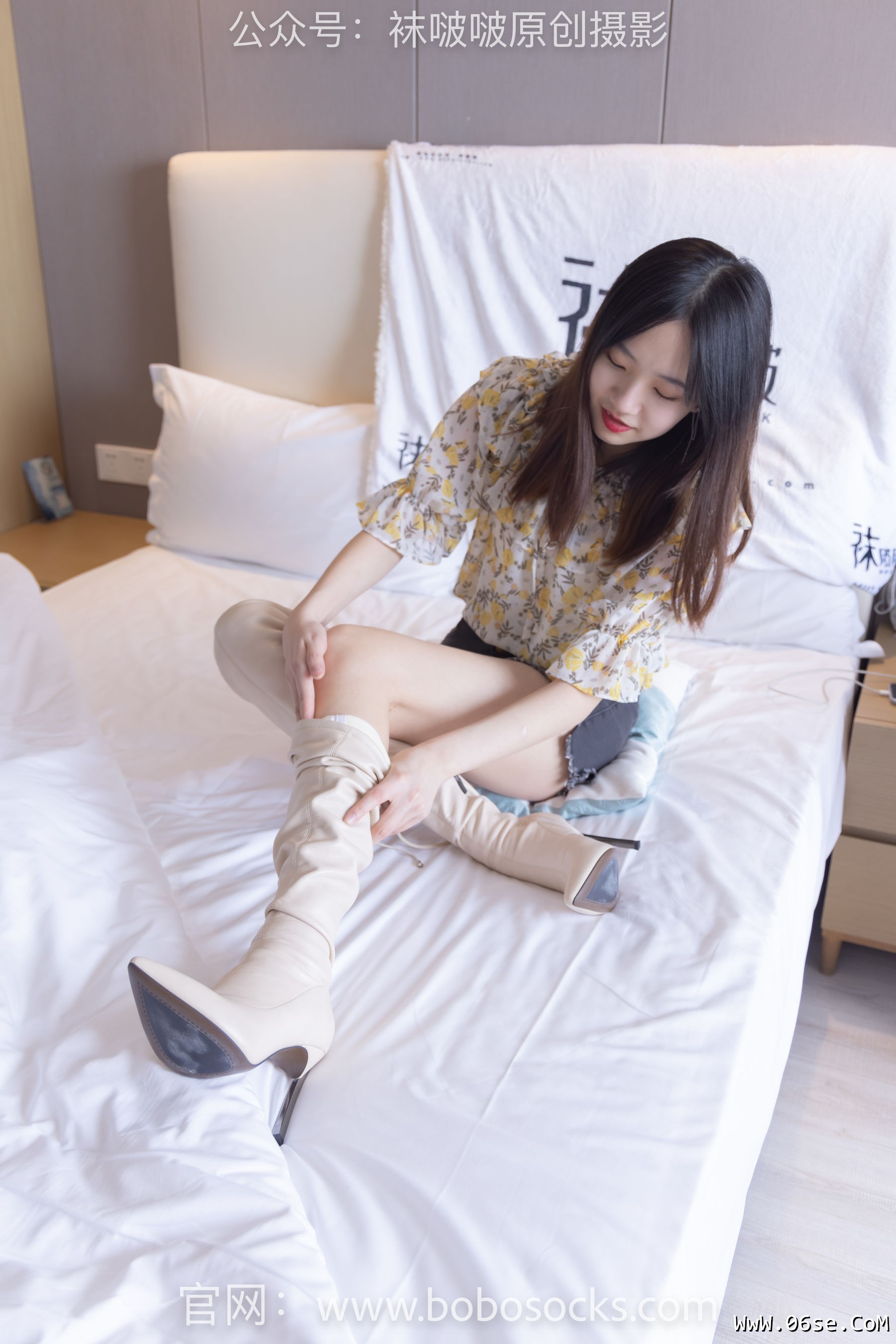 图片[172]-BoBoSocks袜啵啵 No.136 小甜豆-高跟长靴、白棉袜、裸足[200P]-六色网