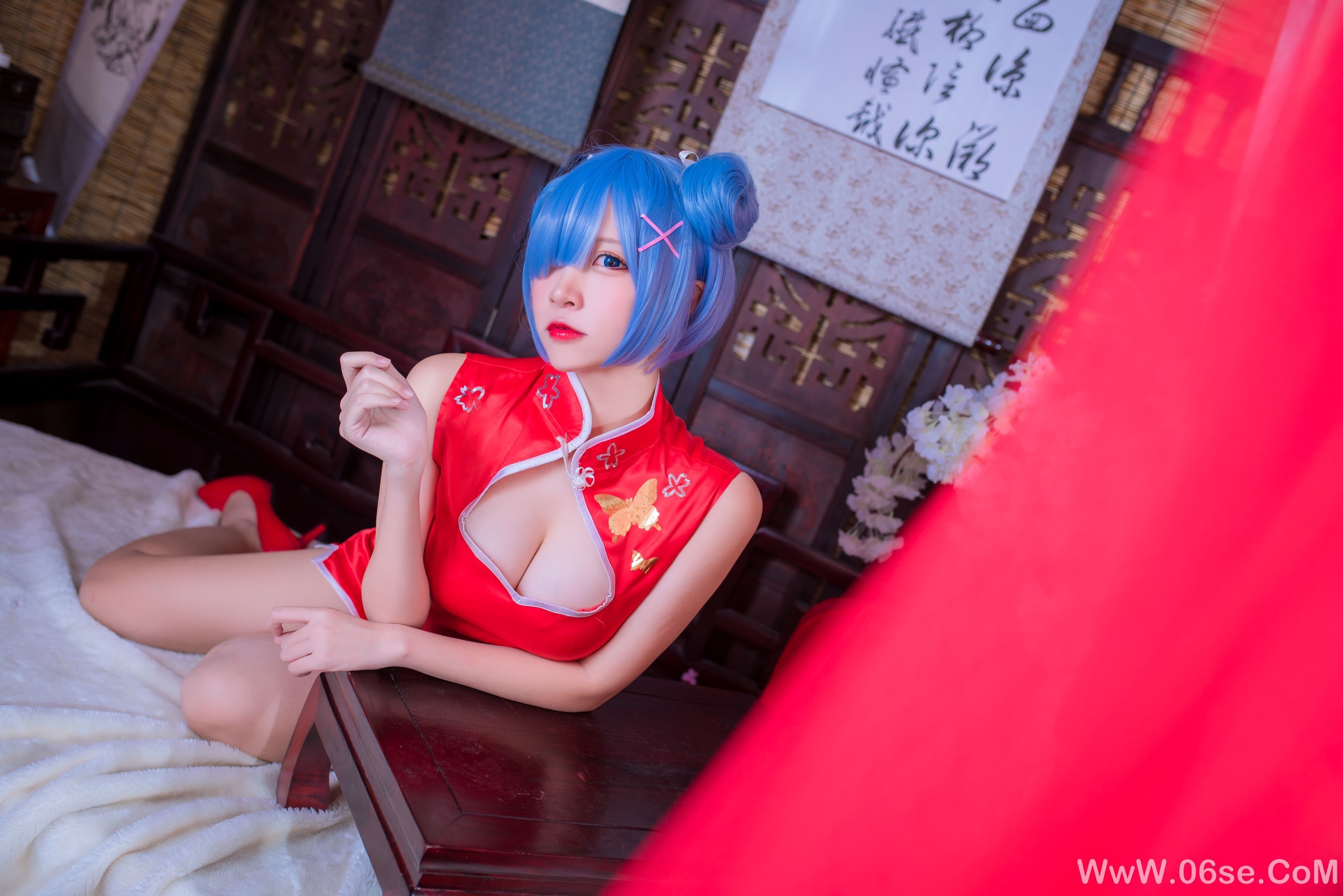 图片[20]-人气Coser二佐Nisa 蕾姆旗袍[30P]-六色网