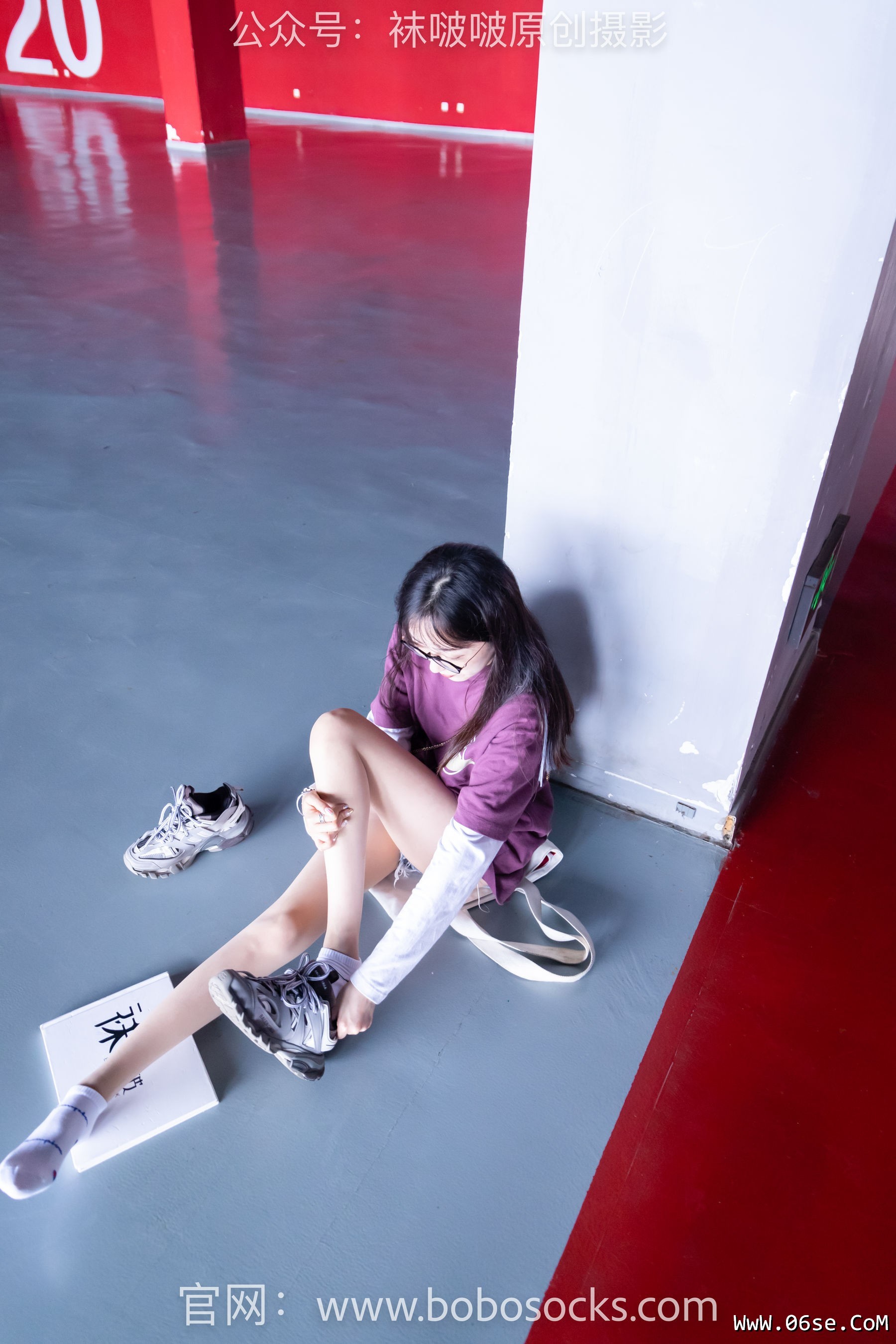 图片[63]-BoBoSocks袜啵啵 积分限定作品010 稚予-巴黎世家运动鞋、白棉袜、肉丝[144P]-六色网