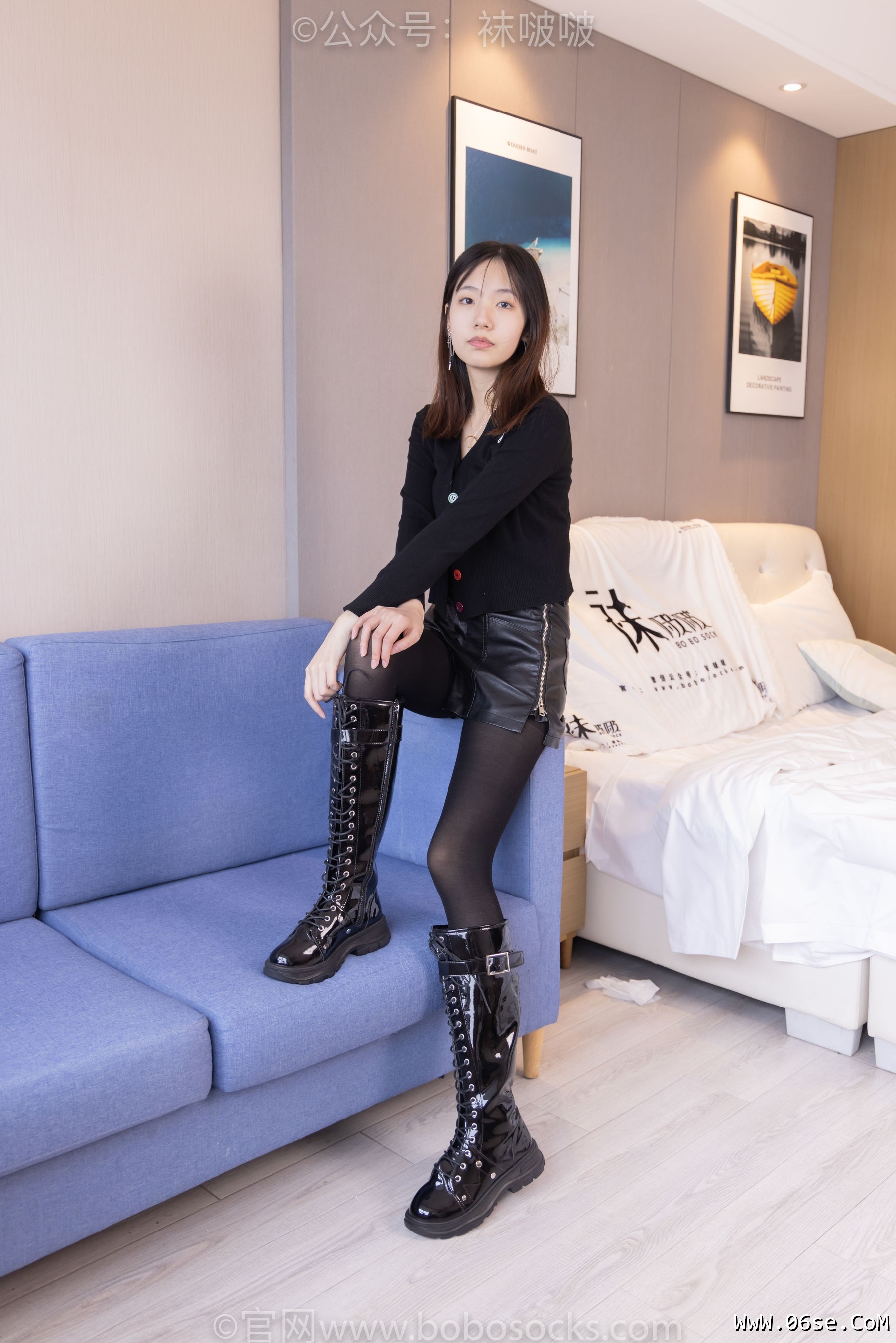 图片[5]-BoBoSocks袜啵啵 No.072 小甜豆-两双长靴、厚黑丝、厚肉丝[144P]-六色网