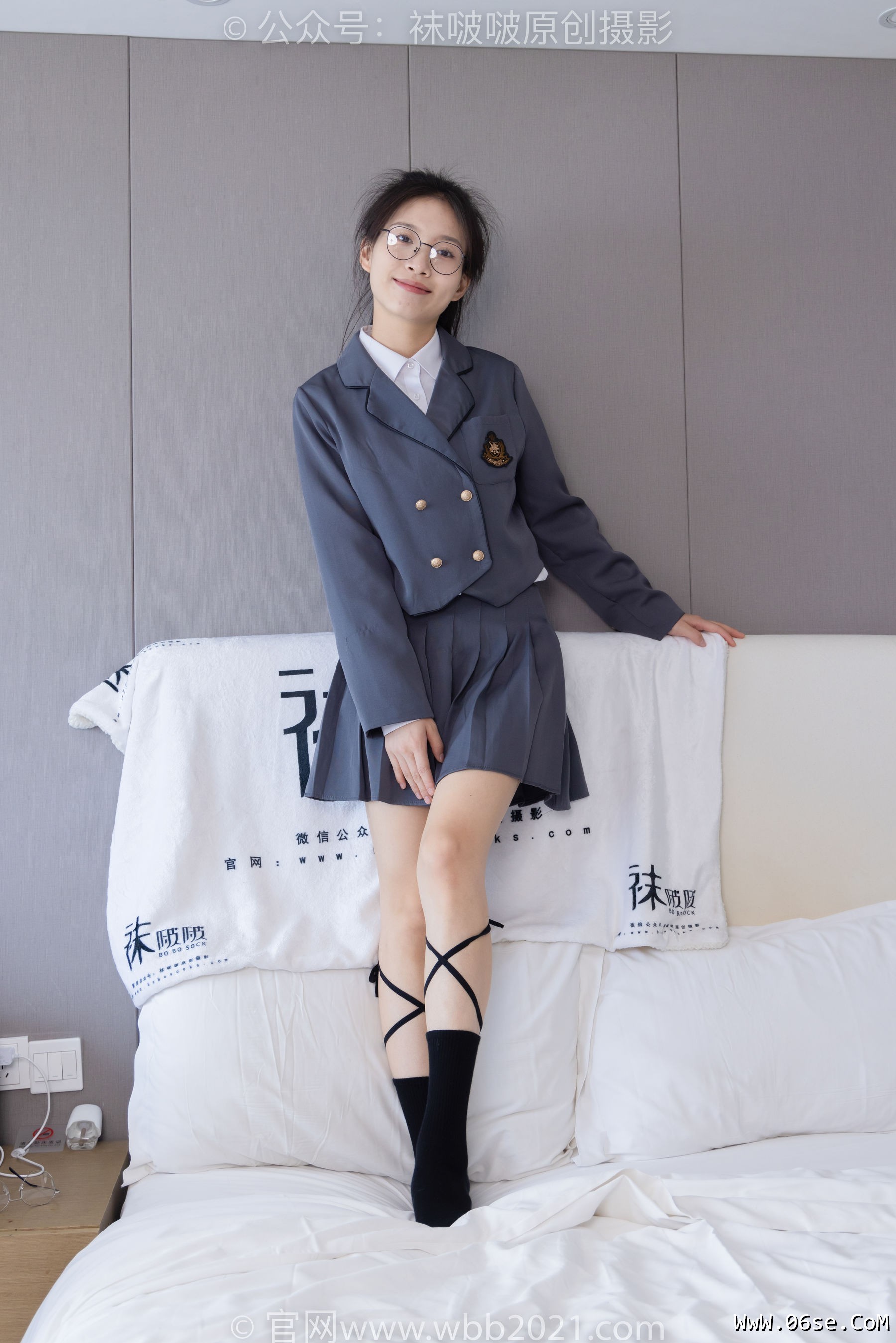 图片[28]-BoBoSocks袜啵啵 No.268 芝士 -黑皮鞋、绑带黑棉袜、学院制服[139P]-六色网