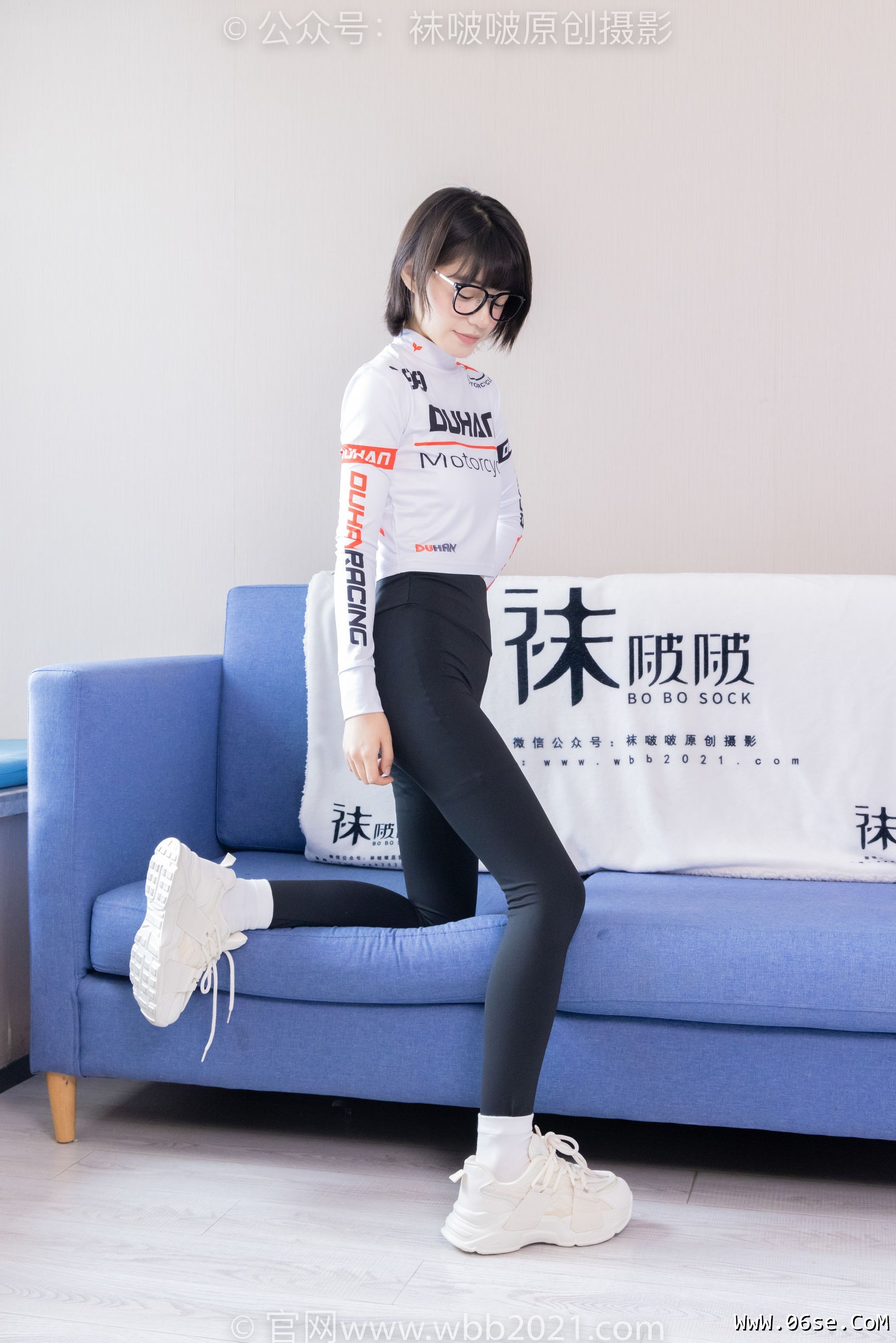 图片[2]-BoBoSocks袜啵啵 No.410 糯米 -运动鞋、白棉袜、肉丝、瑜伽裤裤里丝[145P]-六色网