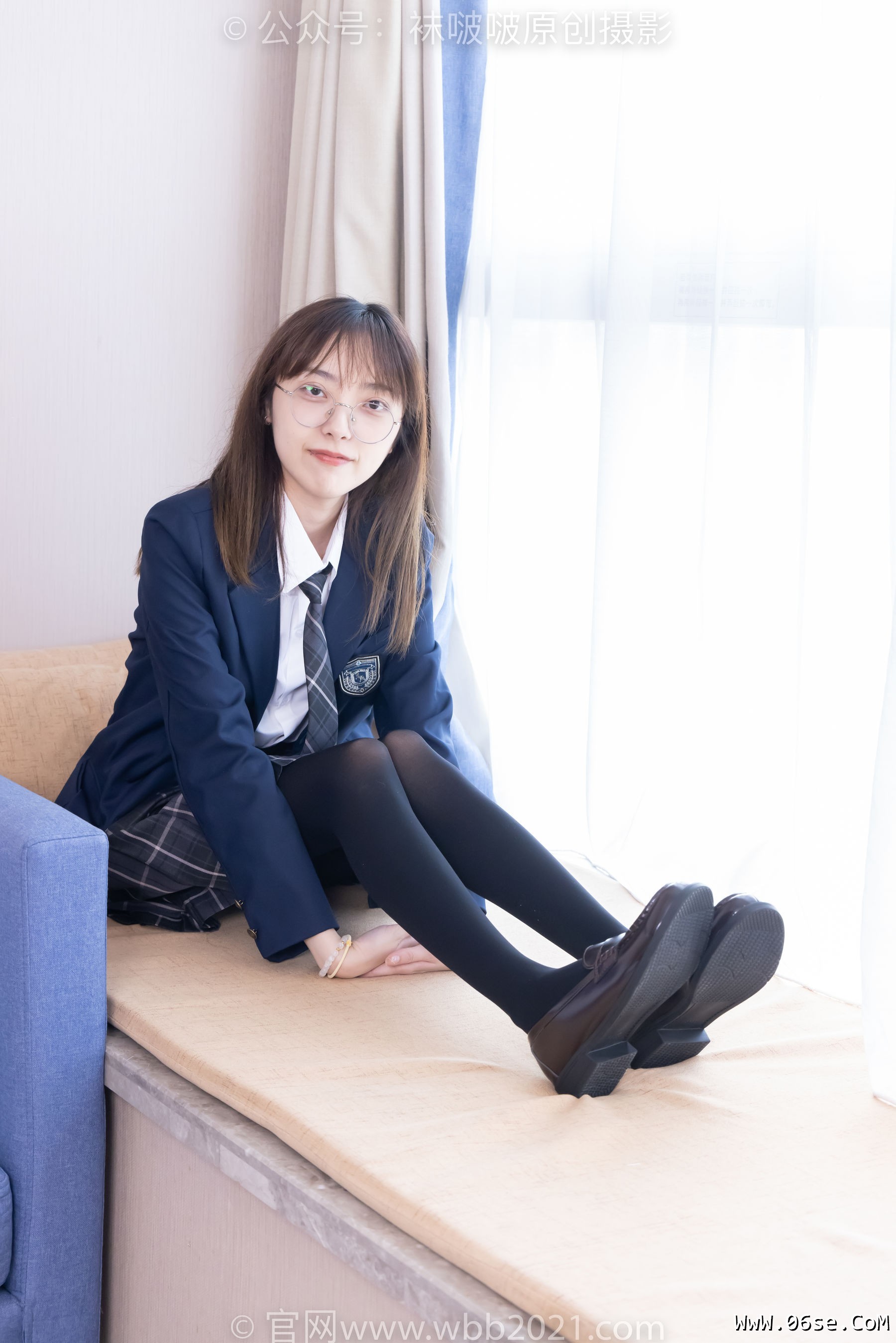 图片[128]-BoBoSocks袜啵啵 No.432 稚予 -皮鞋、厚黑丝、jk制服[184P]-六色网