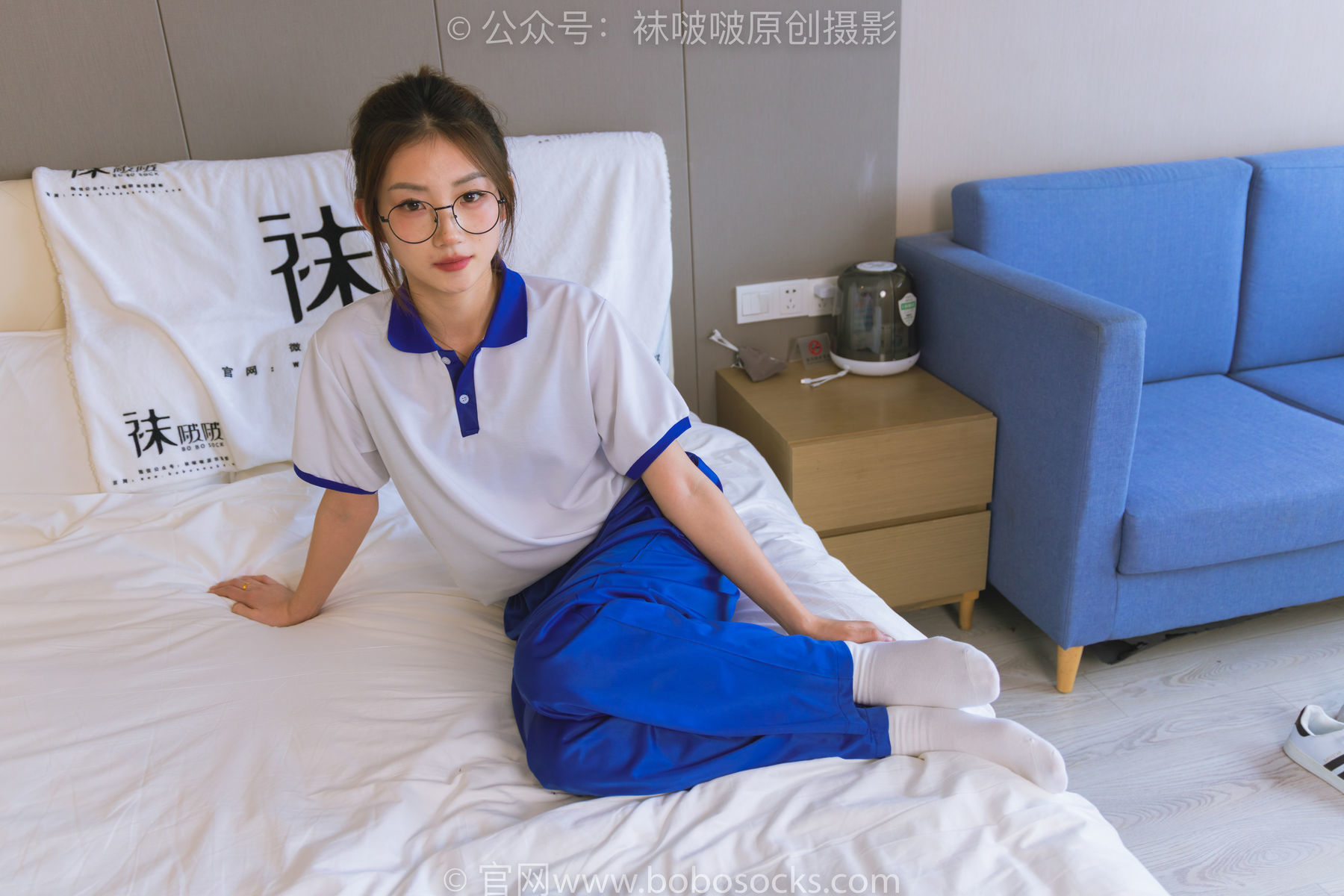 图片[126]-BoBoSocks袜啵啵 No.193 小沫-贝壳头板鞋、白棉袜、肉丝、校服裤里丝[140P]-六色网