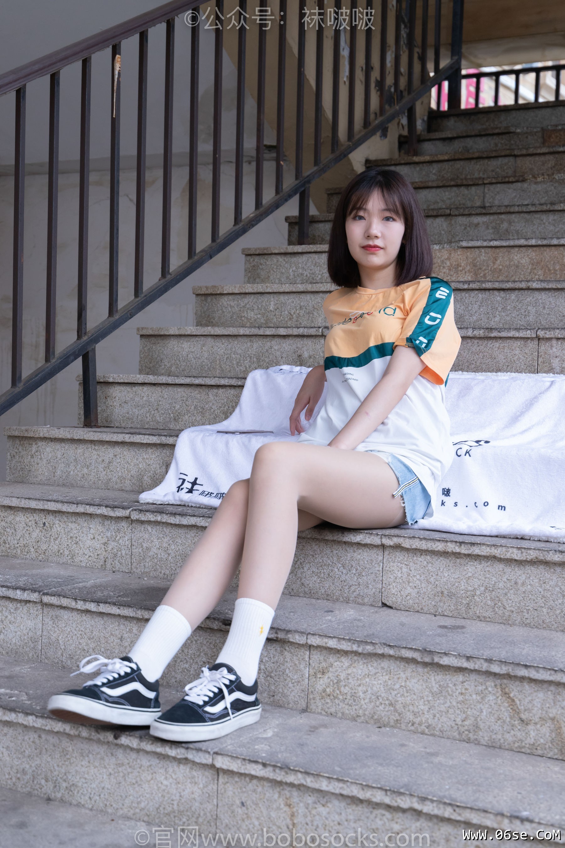 图片[23]-BoBoSocks袜啵啵 No.069 小甜豆-vans板鞋、白棉袜、肉丝[135P]-六色网