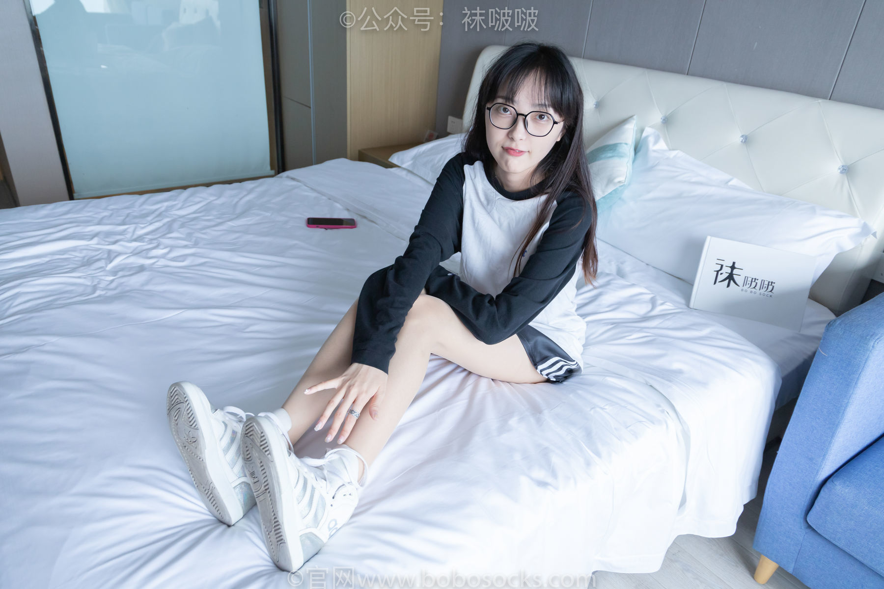 图片[34]-BoBoSocks袜啵啵 No.015 稚予-阿迪板鞋、白色短棉袜、肉丝[148P]-六色网