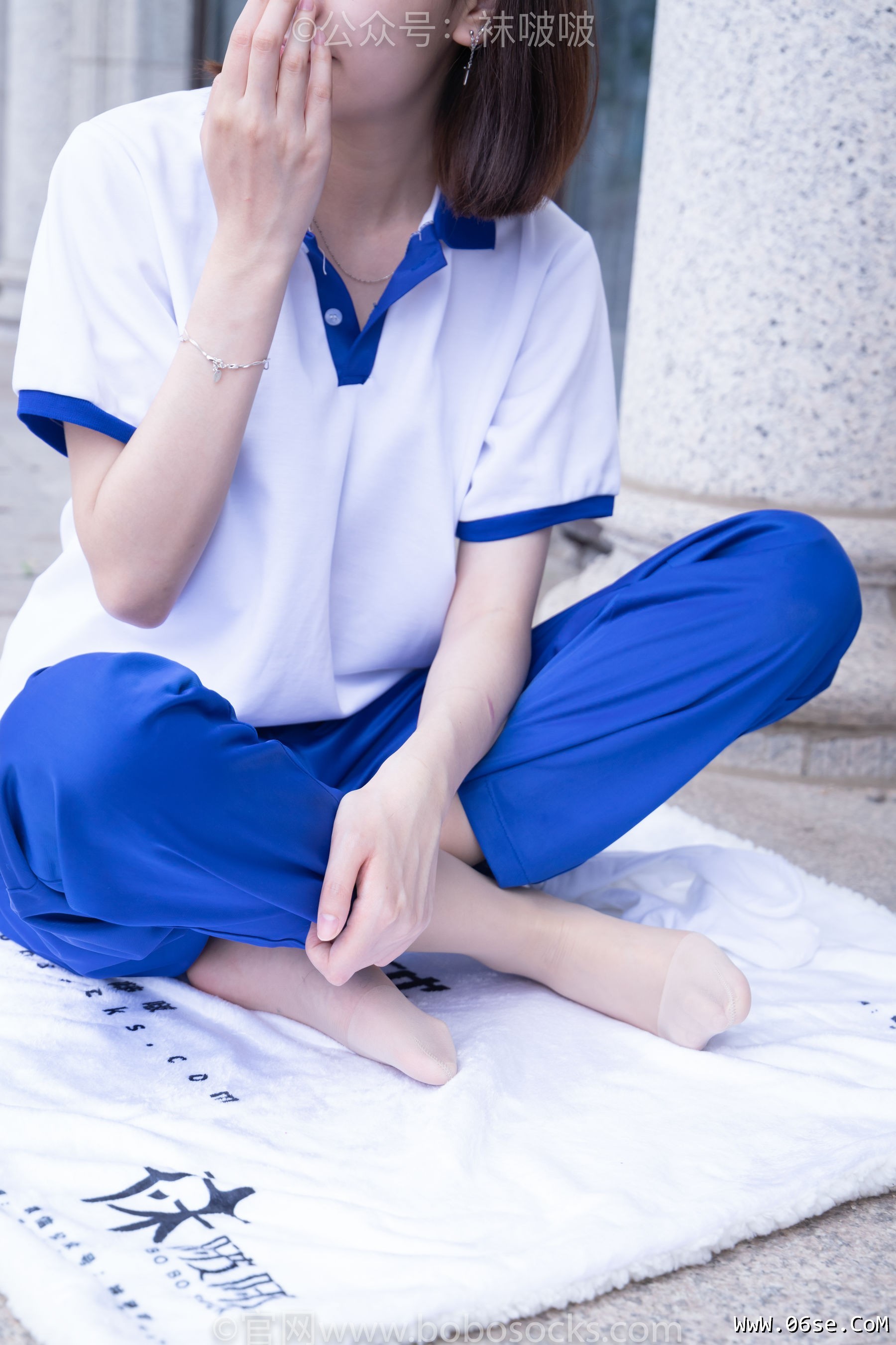 图片[123]-BoBoSocks袜啵啵 No.022 小甜豆-校服、贝壳头、白棉袜、肉丝[140P]-六色网