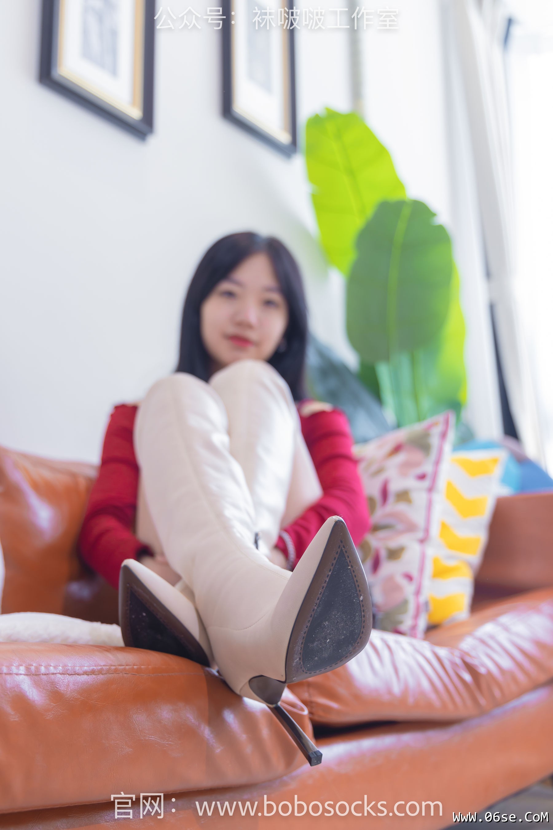 图片[125]-BoBoSocks袜啵啵 No.120 小甜豆-高跟长靴、白棉袜、裸足[170P]-六色网