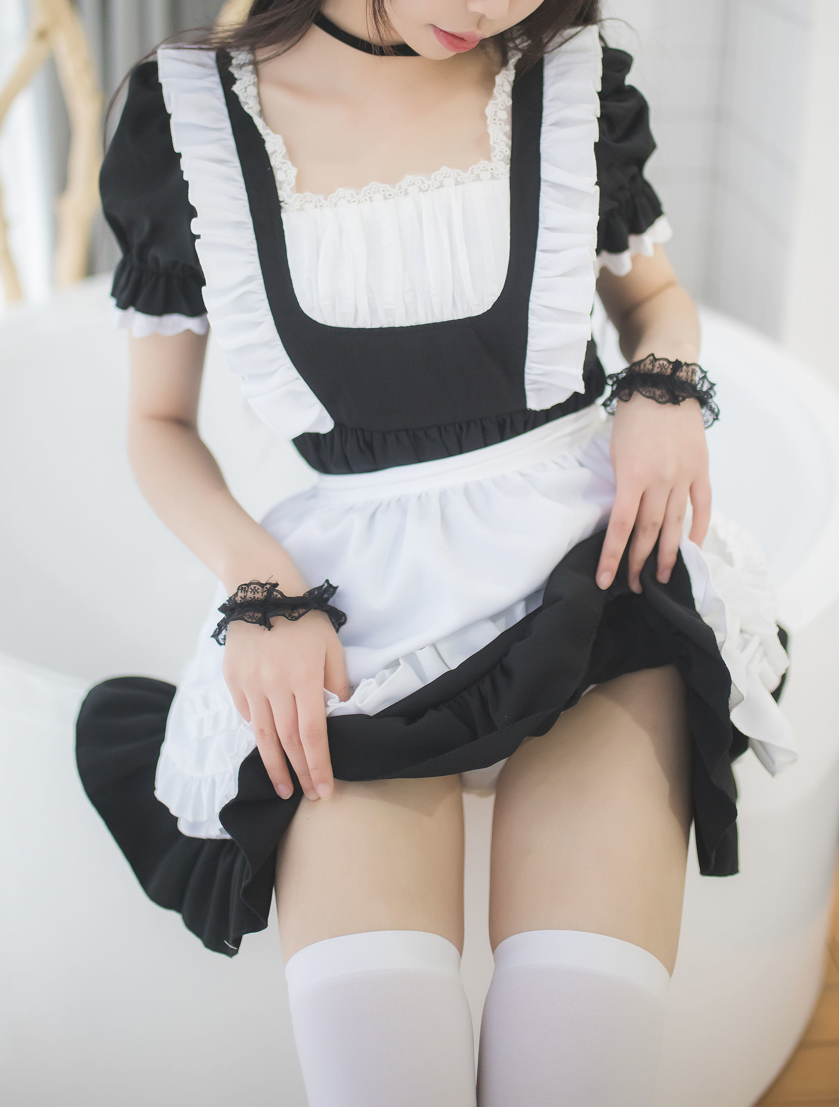 图片[19]-Cos小姐姐雪琪 白丝女仆[30P]-六色网