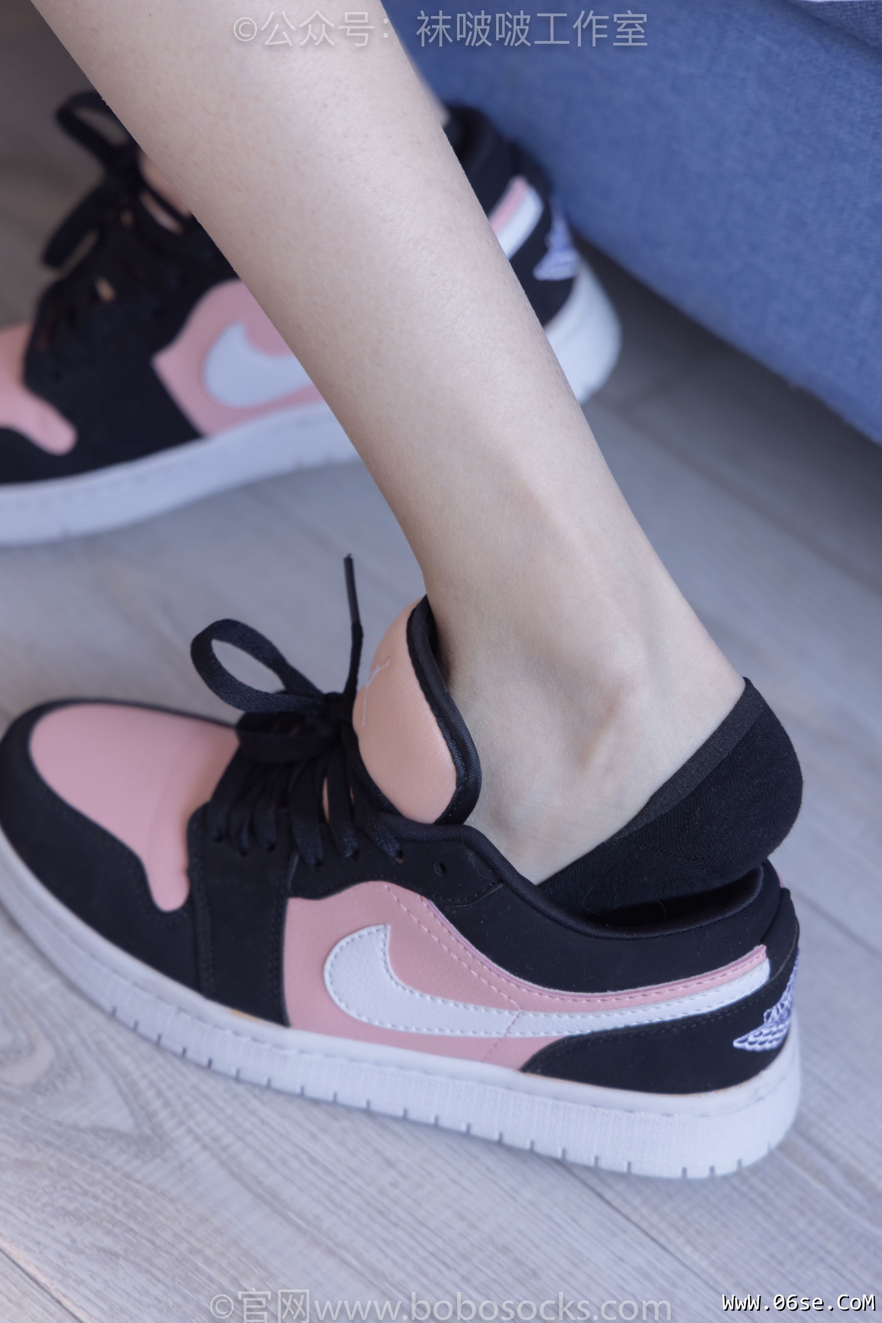图片[107]-BoBoSocks袜啵啵 No.091 稚予-板鞋、淡粉色船袜、黑色船袜、裸足[148P]-六色网