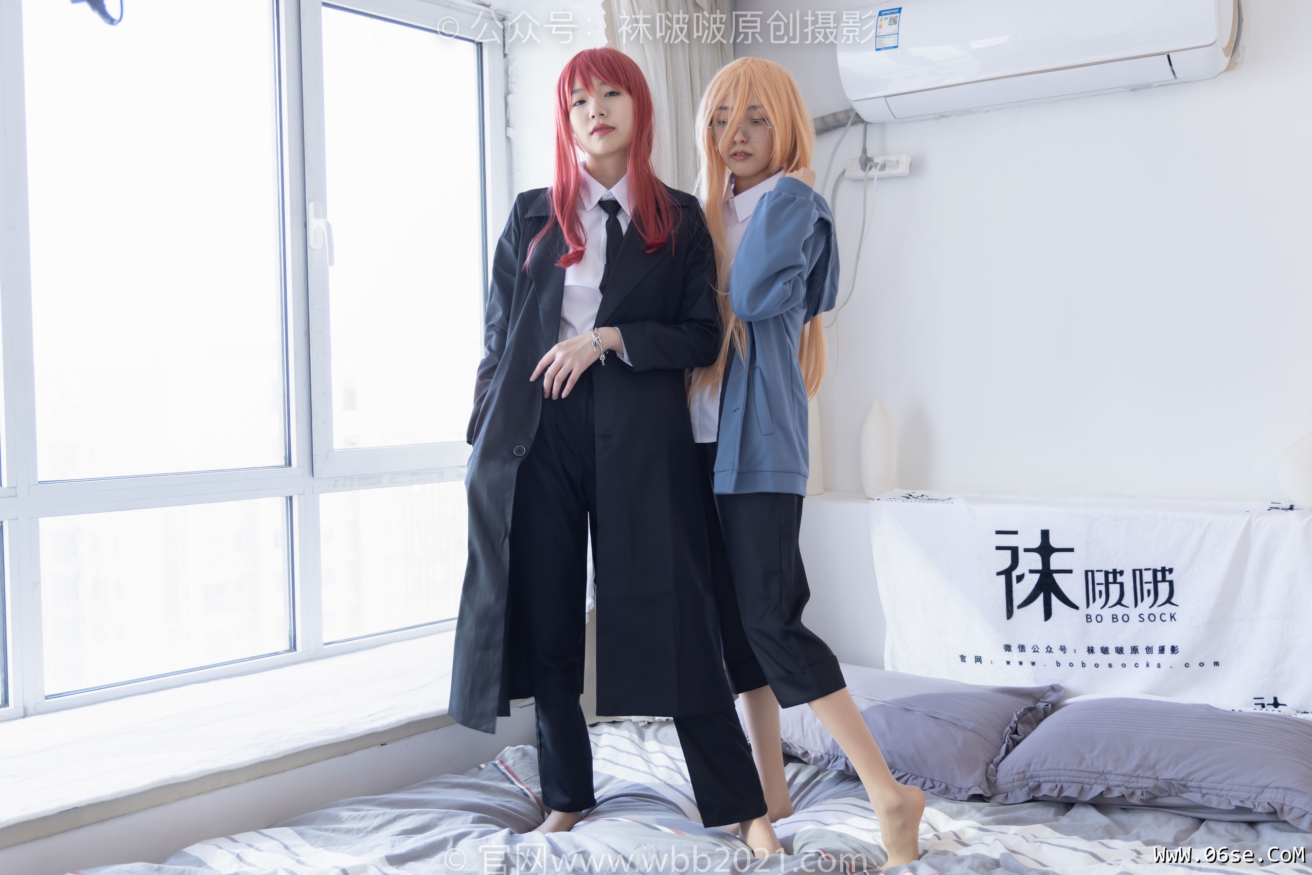 图片[10]-BoBoSocks袜啵啵 No.302 小甜豆&稚予 -三双皮鞋、板鞋、黑丝、两双肉丝、裤里丝[140P]-六色网