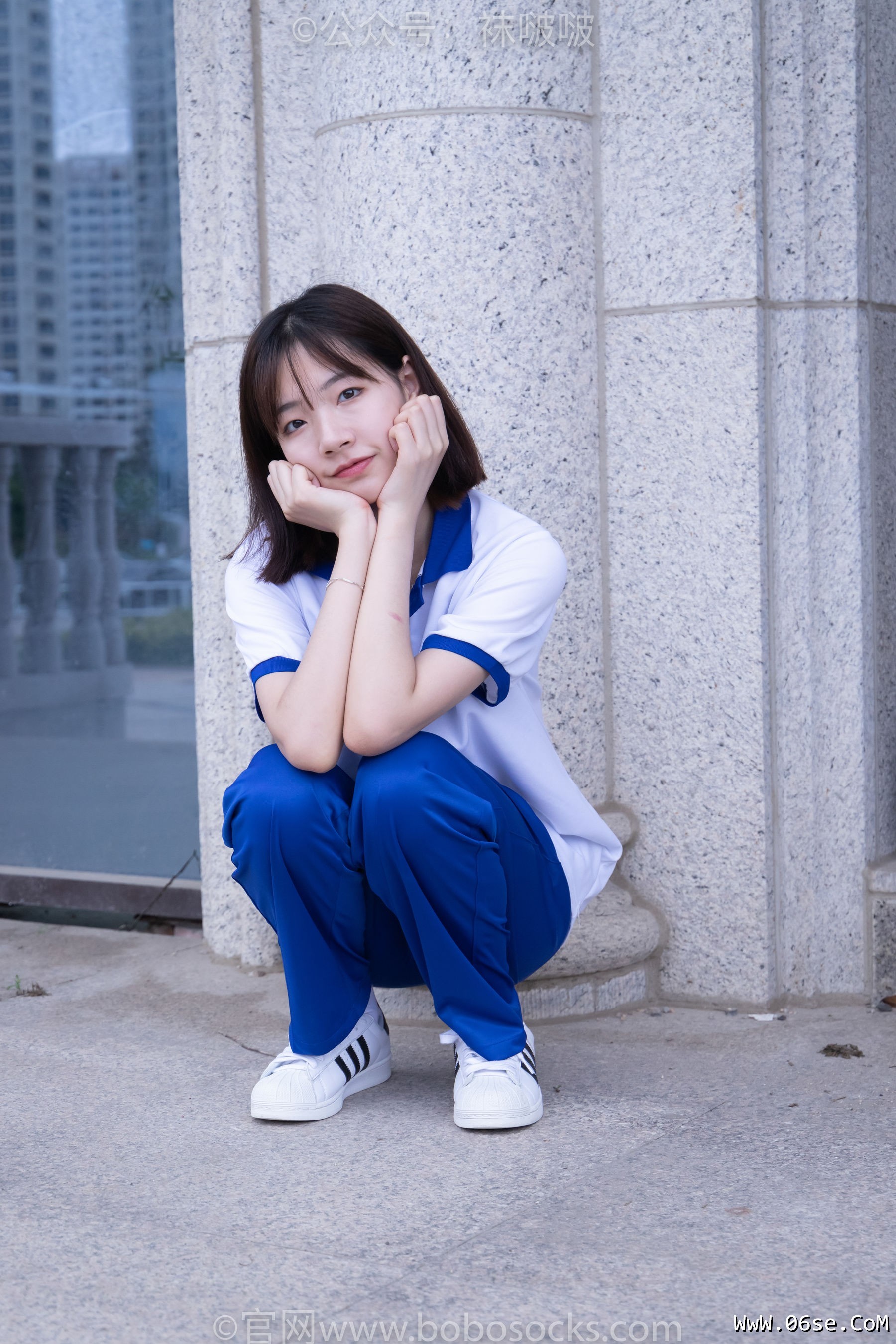 图片[13]-BoBoSocks袜啵啵 No.022 小甜豆-校服、贝壳头、白棉袜、肉丝[140P]-六色网