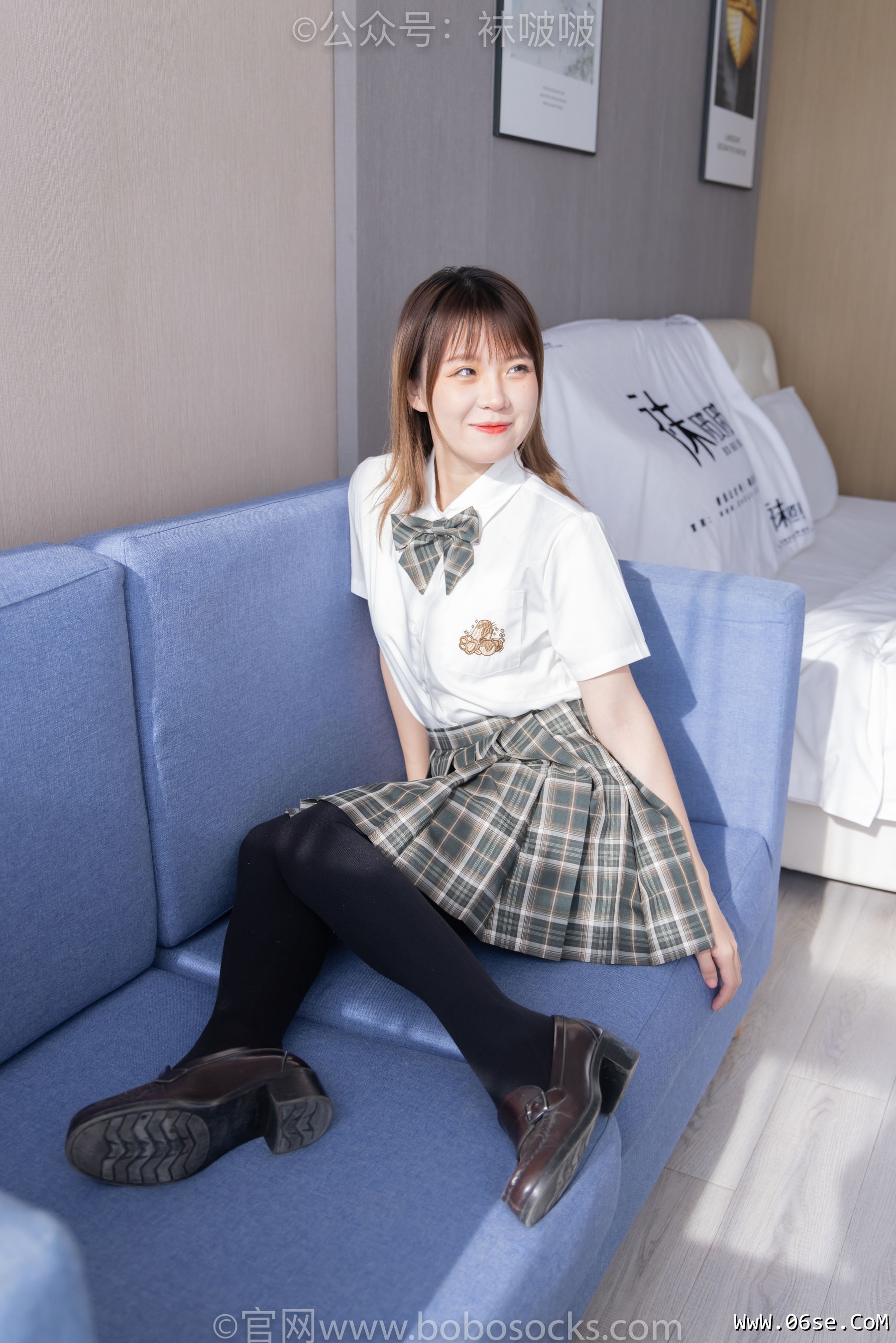 图片[30]-BoBoSocks袜啵啵 No.056 朵朵-JK制服、皮鞋、厚黑丝[135P]-六色网