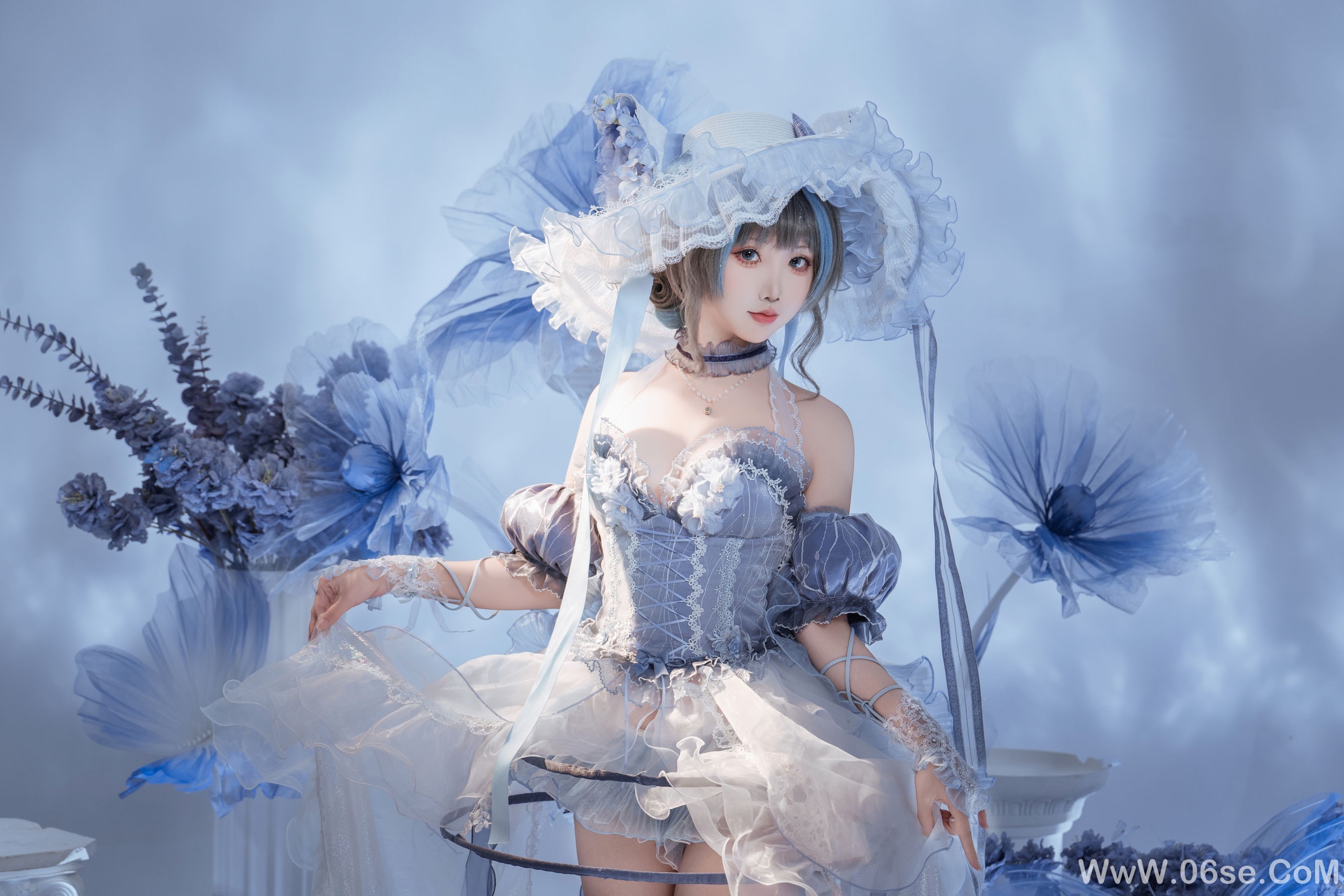 图片[2]-可爱人气Coser 面饼仙儿 – 碧蓝航线 柴郡礼服[21P]-六色网