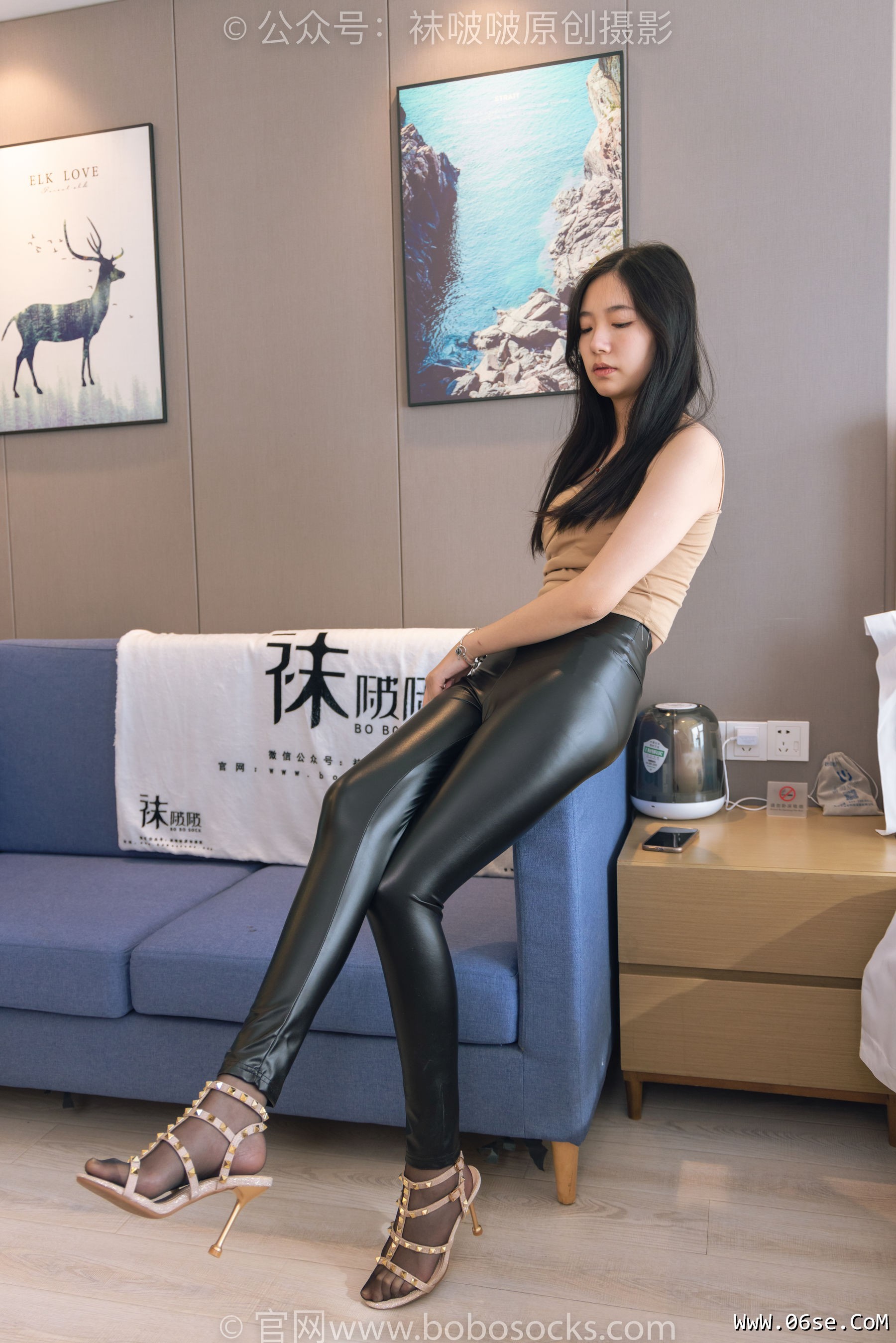 图片[57]-BoBoSocks袜啵啵 No.191 小甜豆-高跟鞋、黑丝、皮裤裤里丝[140P]-六色网