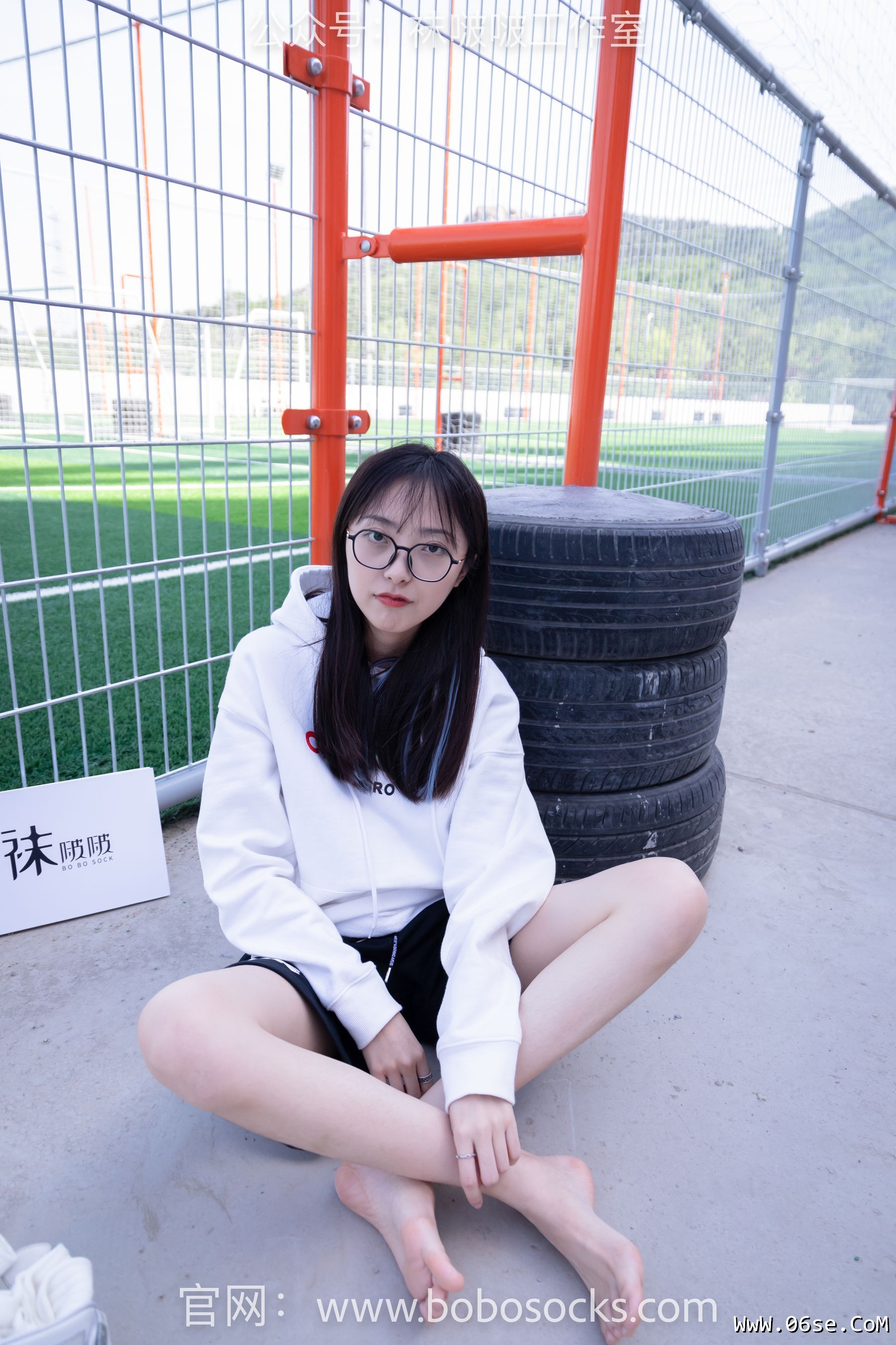图片[134]-BoBoSocks袜啵啵 No.103 稚予-AJ篮球鞋、白棉袜、裸足[134P]-六色网