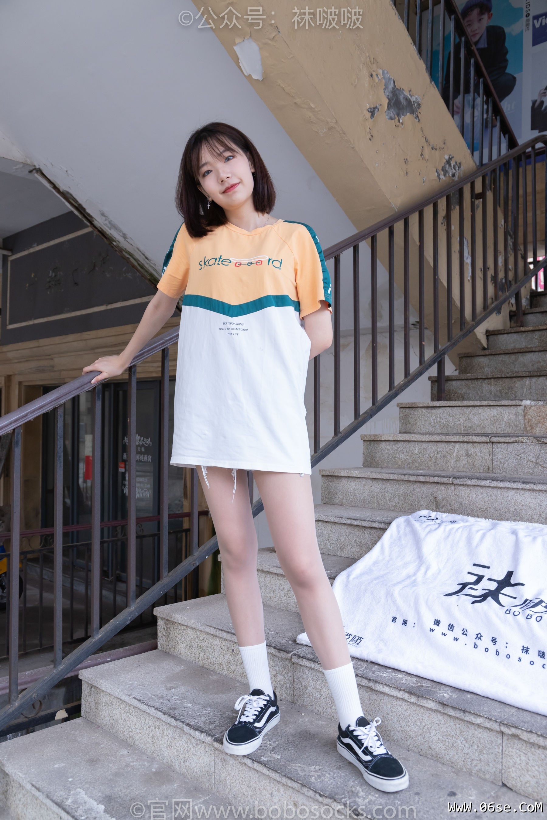 图片[3]-BoBoSocks袜啵啵 No.069 小甜豆-vans板鞋、白棉袜、肉丝[135P]-六色网