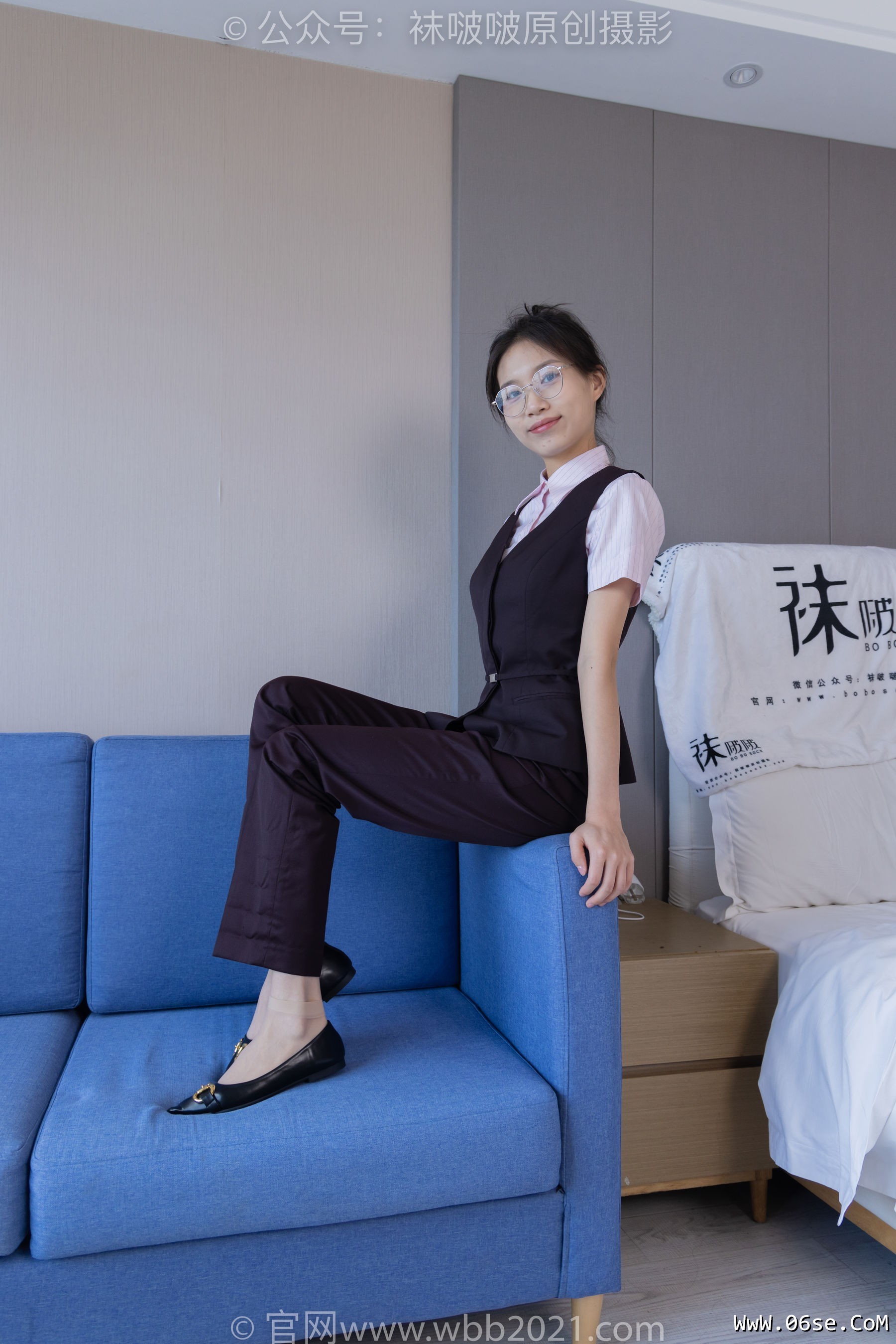 图片[62]-BoBoSocks袜啵啵 No.271 芝士 -平底鞋、短肉丝、银行制服[146P]-六色网