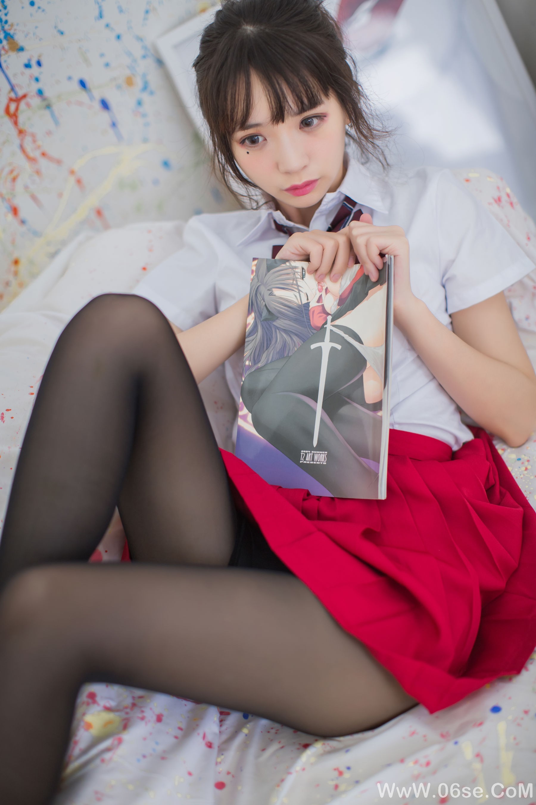 疯猫ss 画室JK少女[23P]-六色网