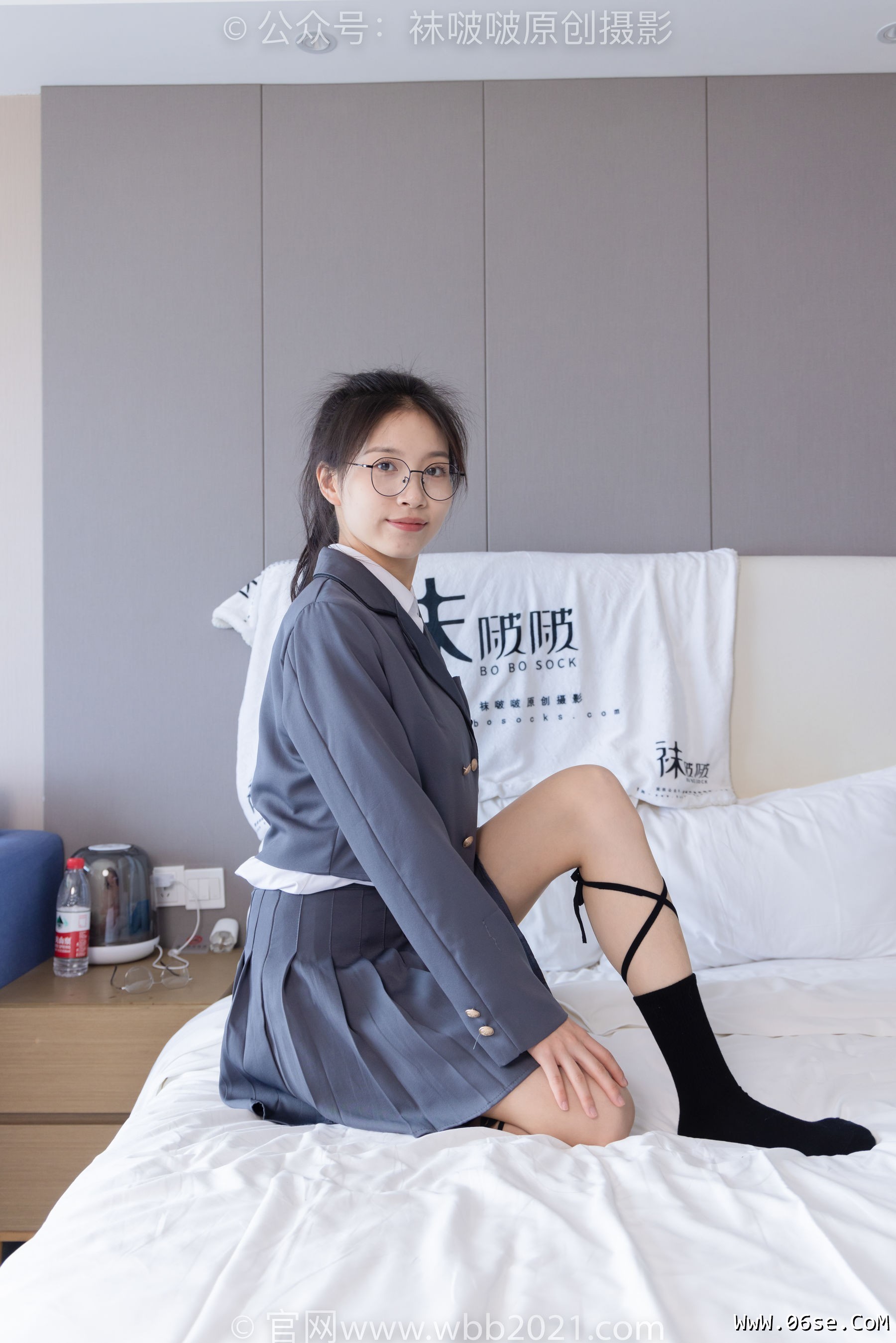 图片[38]-BoBoSocks袜啵啵 No.268 芝士 -黑皮鞋、绑带黑棉袜、学院制服[139P]-六色网
