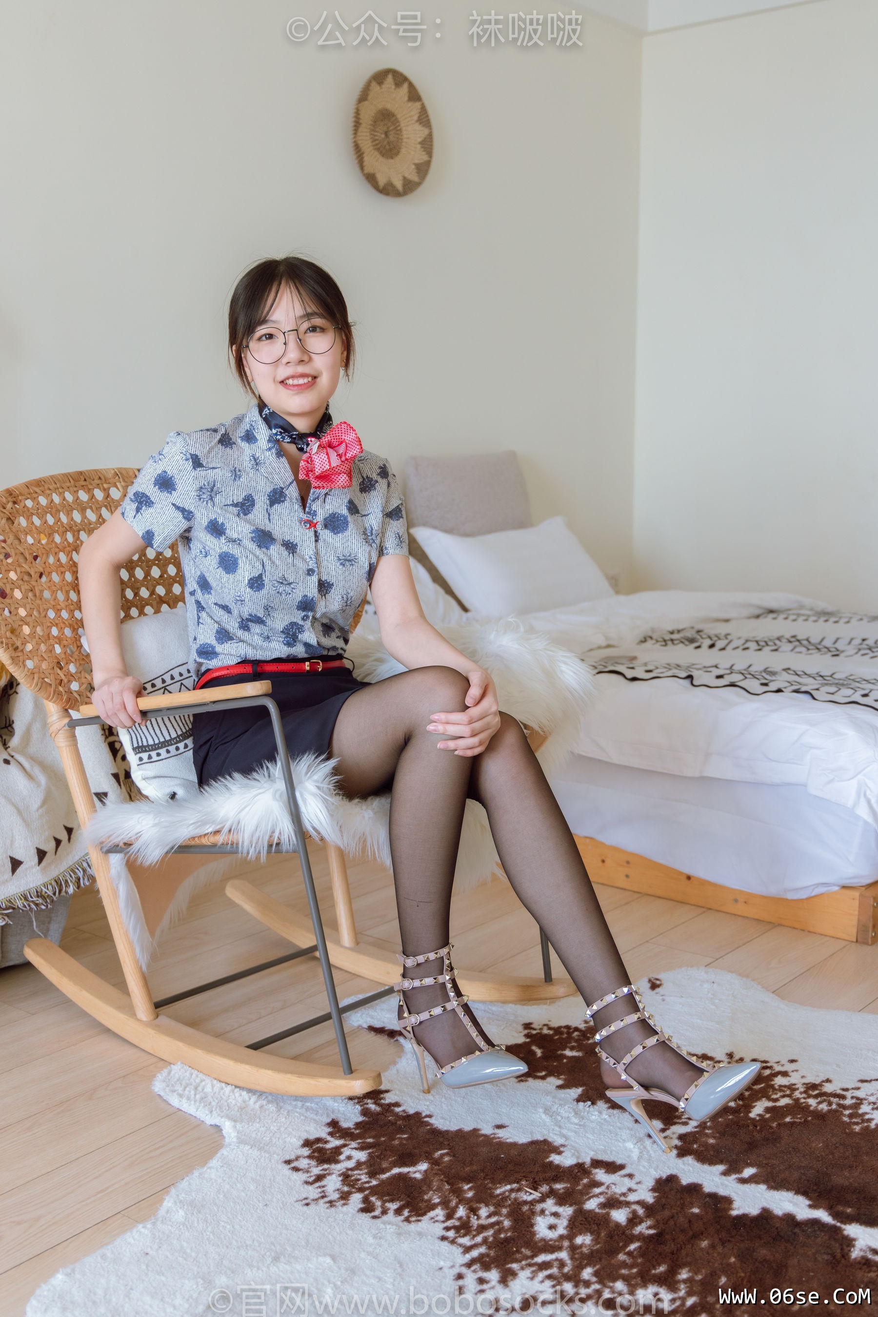 图片[7]-BoBoSocks袜啵啵 No.087 小甜豆-空姐制服、高跟鞋、黑丝[130P]-六色网