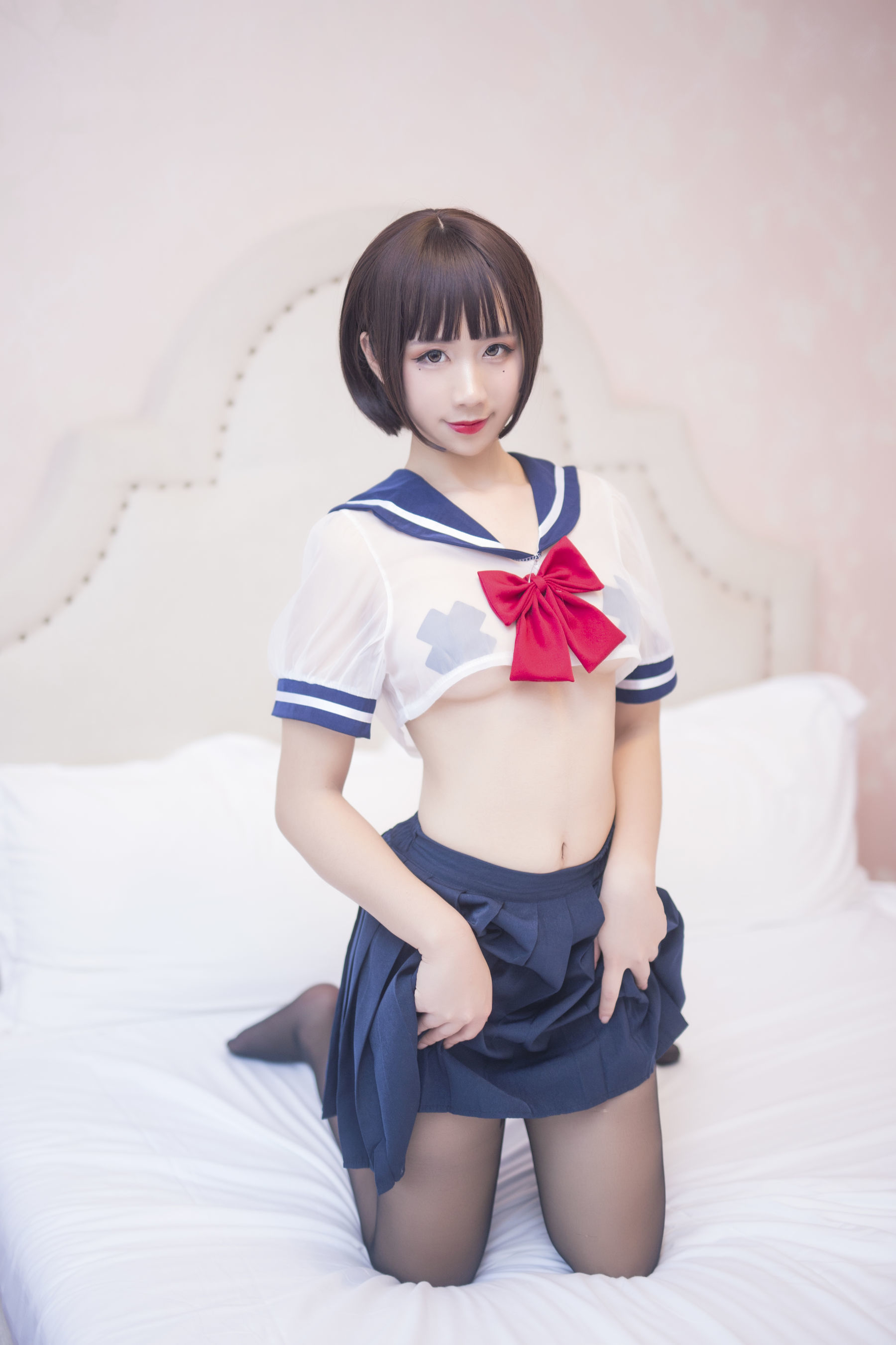 图片[18]-动漫博主九曲Jean JK透明制服[21P]-六色网