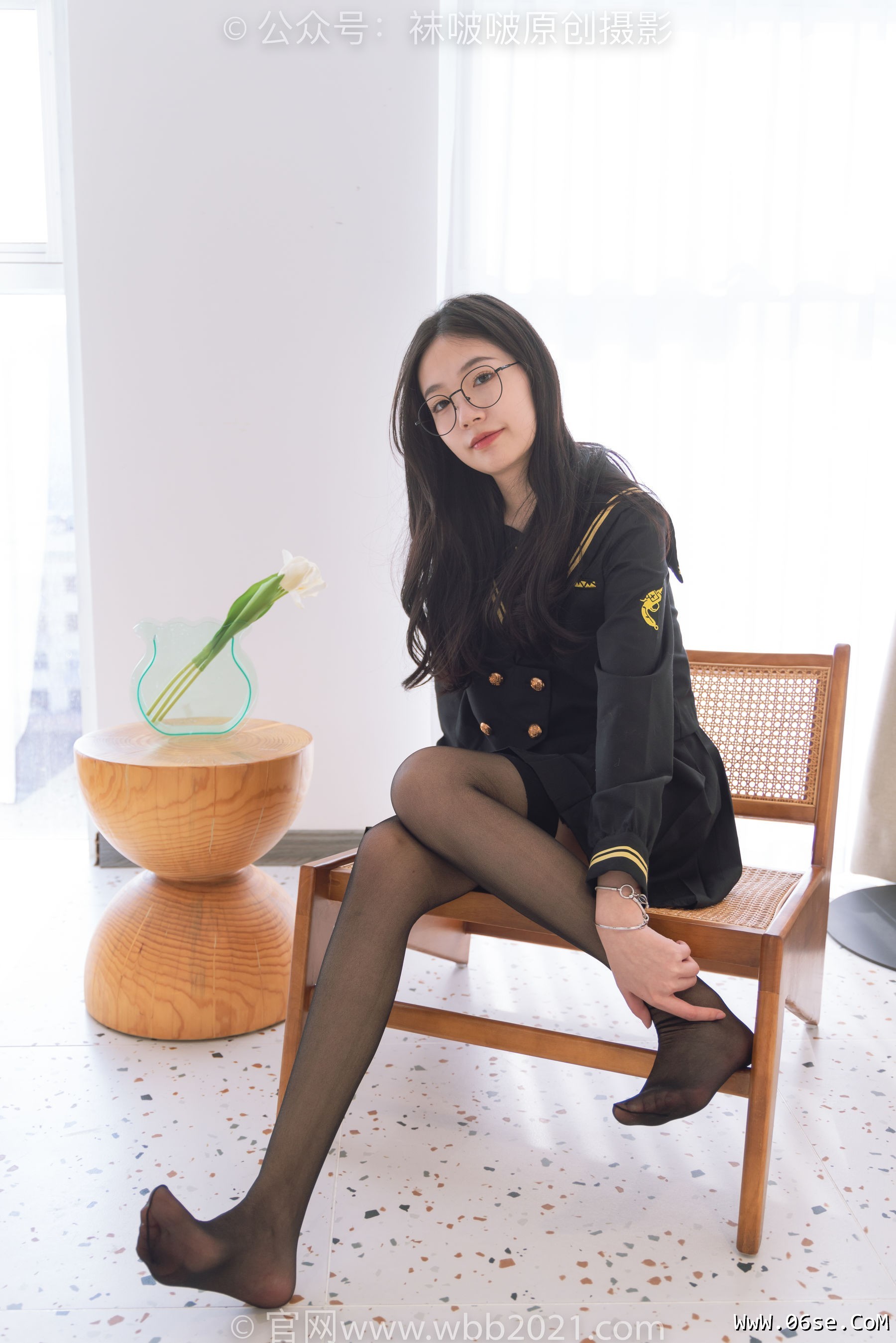 图片[96]-BoBoSocks袜啵啵 No.381 小甜豆 -皮鞋、黑丝大腿袜、裸足[140P]-六色网