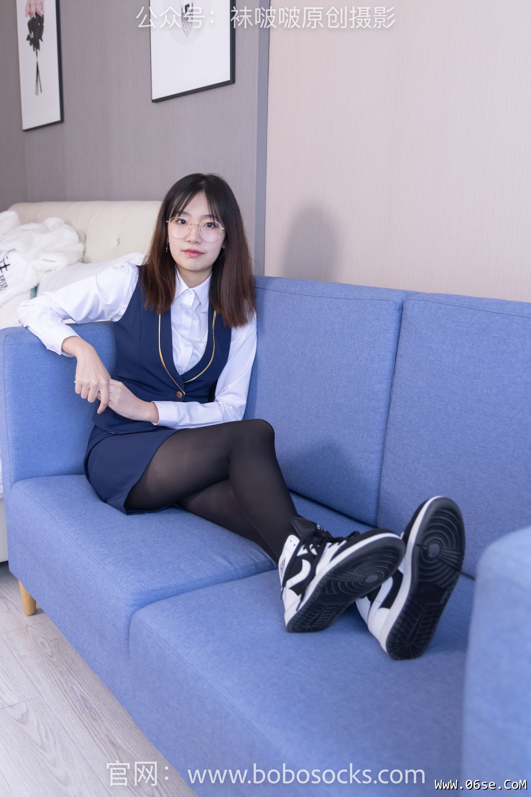 图片[54]-BoBoSocks袜啵啵 No.132 小甜豆-aj1板鞋、蓝色短靴、厚黑丝、厚红丝[145P]-六色网