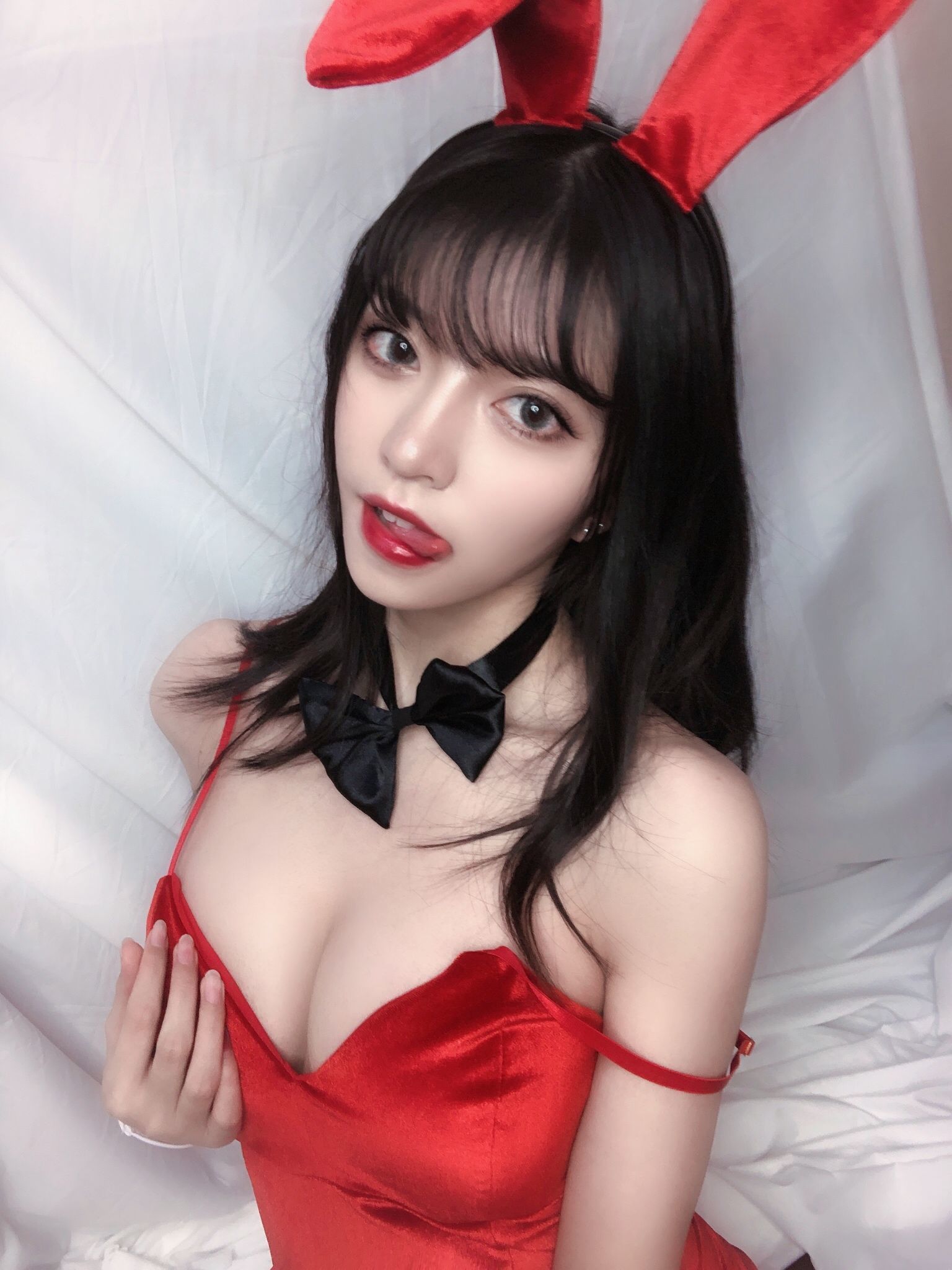 图片[57]-銘銘Kizami 红丝绒兔女郎[64P]-六色网