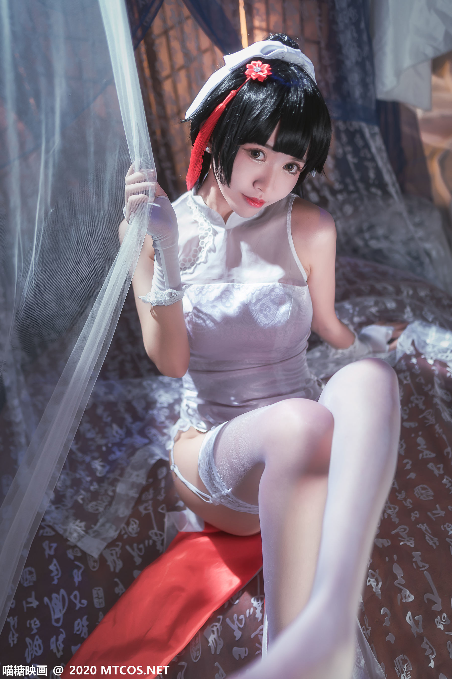 图片[24]-[喵糖映画] HML.015 高雄银红旗袍 [24P]-六色网