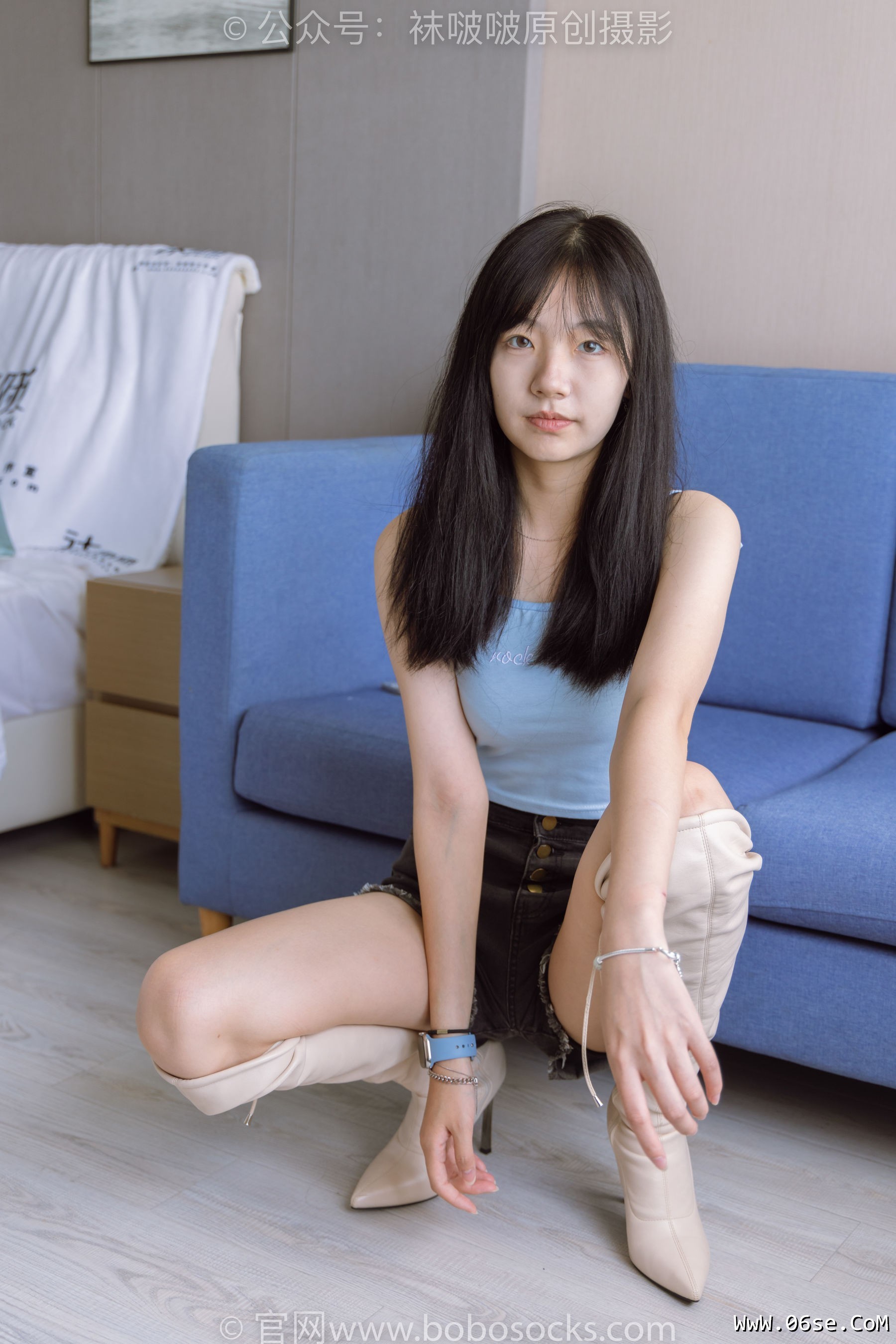 图片[106]-BoBoSocks袜啵啵 No.174 小甜豆-高跟长靴、白棉袜、裸足[178P]-六色网