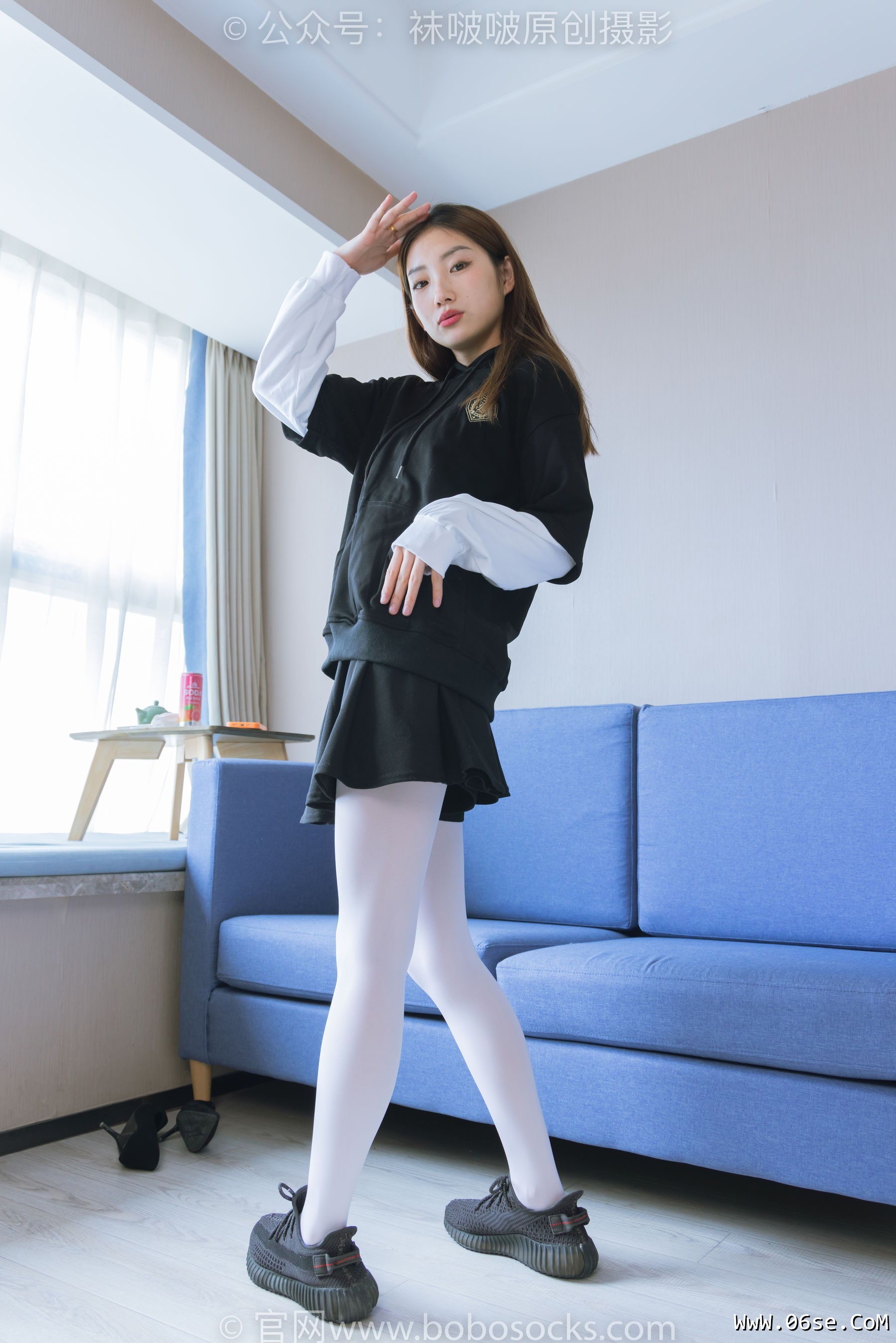 图片[13]-BoBoSocks袜啵啵 No.214 小沫 -黑色运动鞋、厚白丝[142P]-六色网