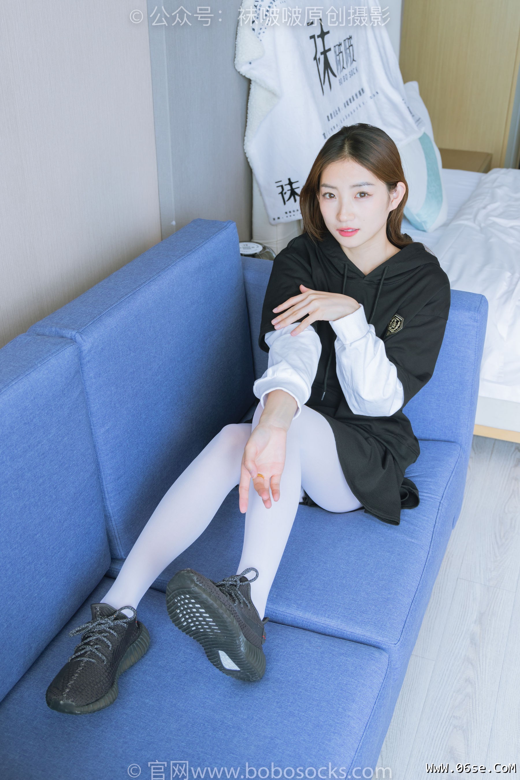 图片[63]-BoBoSocks袜啵啵 No.214 小沫 -黑色运动鞋、厚白丝[142P]-六色网
