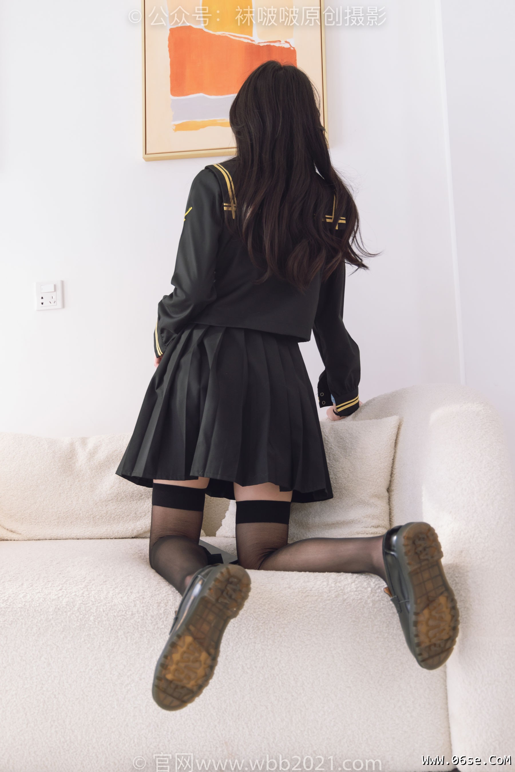 图片[54]-BoBoSocks袜啵啵 No.381 小甜豆 -皮鞋、黑丝大腿袜、裸足[140P]-六色网
