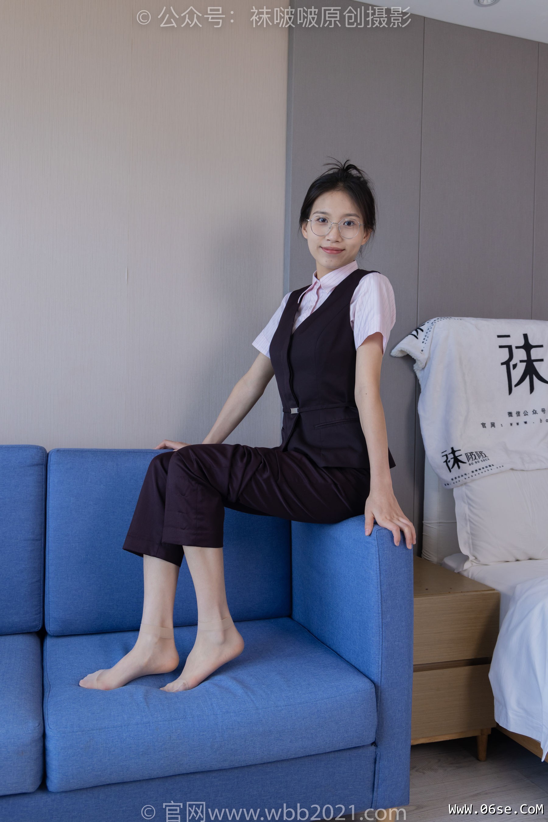 图片[105]-BoBoSocks袜啵啵 No.271 芝士 -平底鞋、短肉丝、银行制服[146P]-六色网