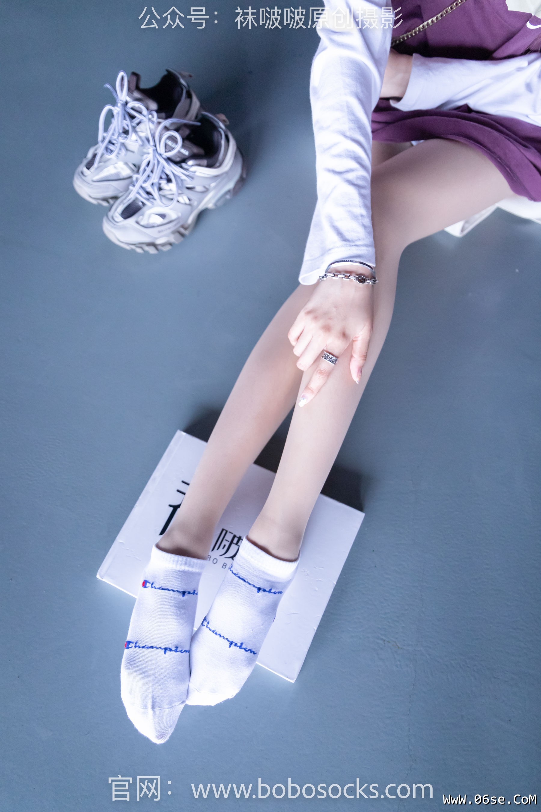 图片[67]-BoBoSocks袜啵啵 积分限定作品010 稚予-巴黎世家运动鞋、白棉袜、肉丝[144P]-六色网
