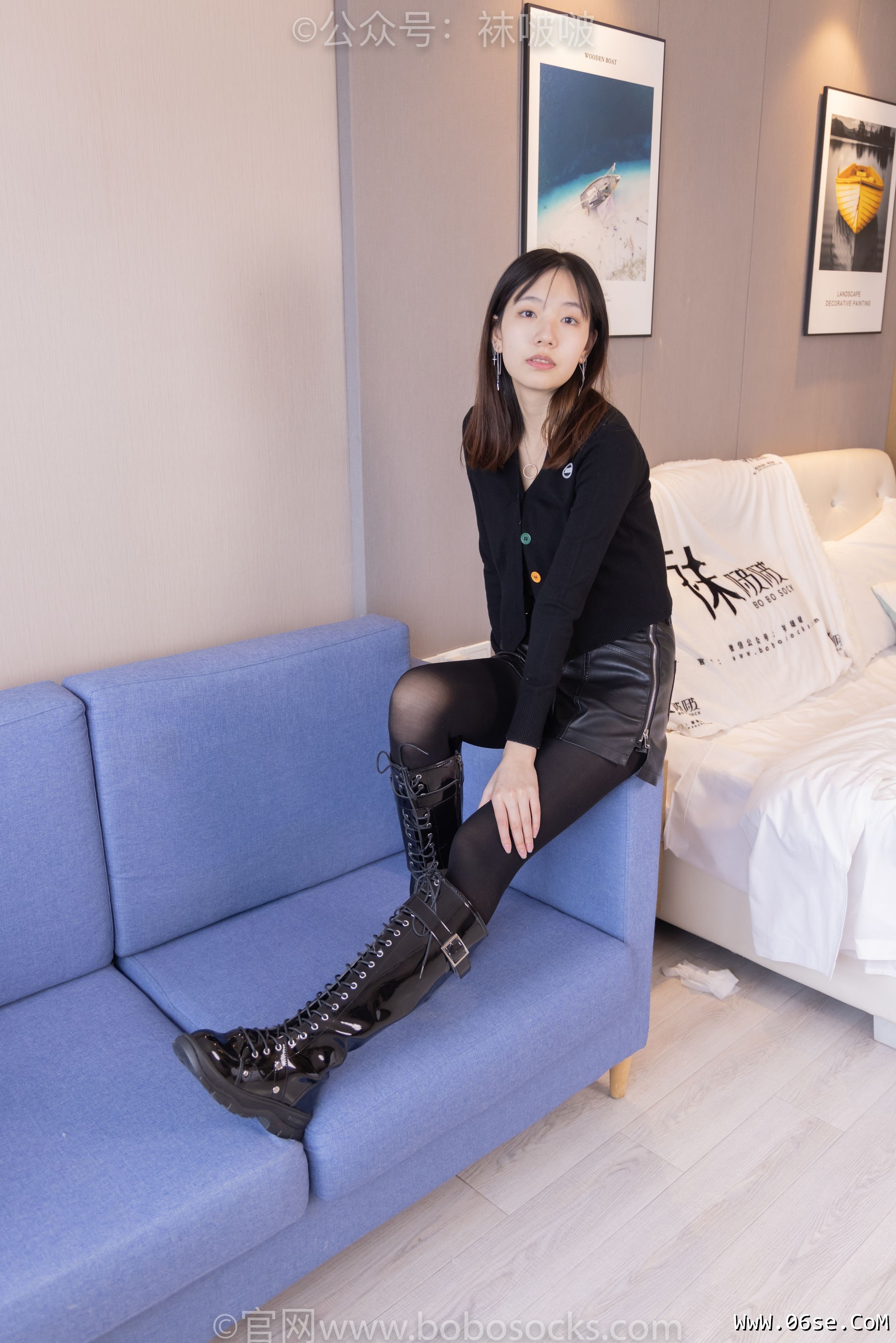 图片[7]-BoBoSocks袜啵啵 No.072 小甜豆-两双长靴、厚黑丝、厚肉丝[144P]-六色网