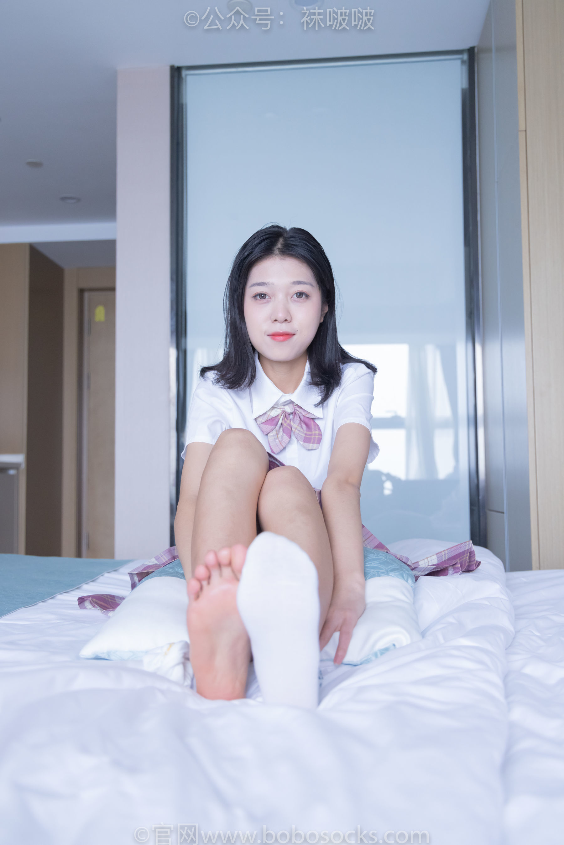 图片[76]-BoBoSocks袜啵啵 No.052 瑶瑶-JK制服、帆布鞋、白棉袜、裸足[133P]-六色网