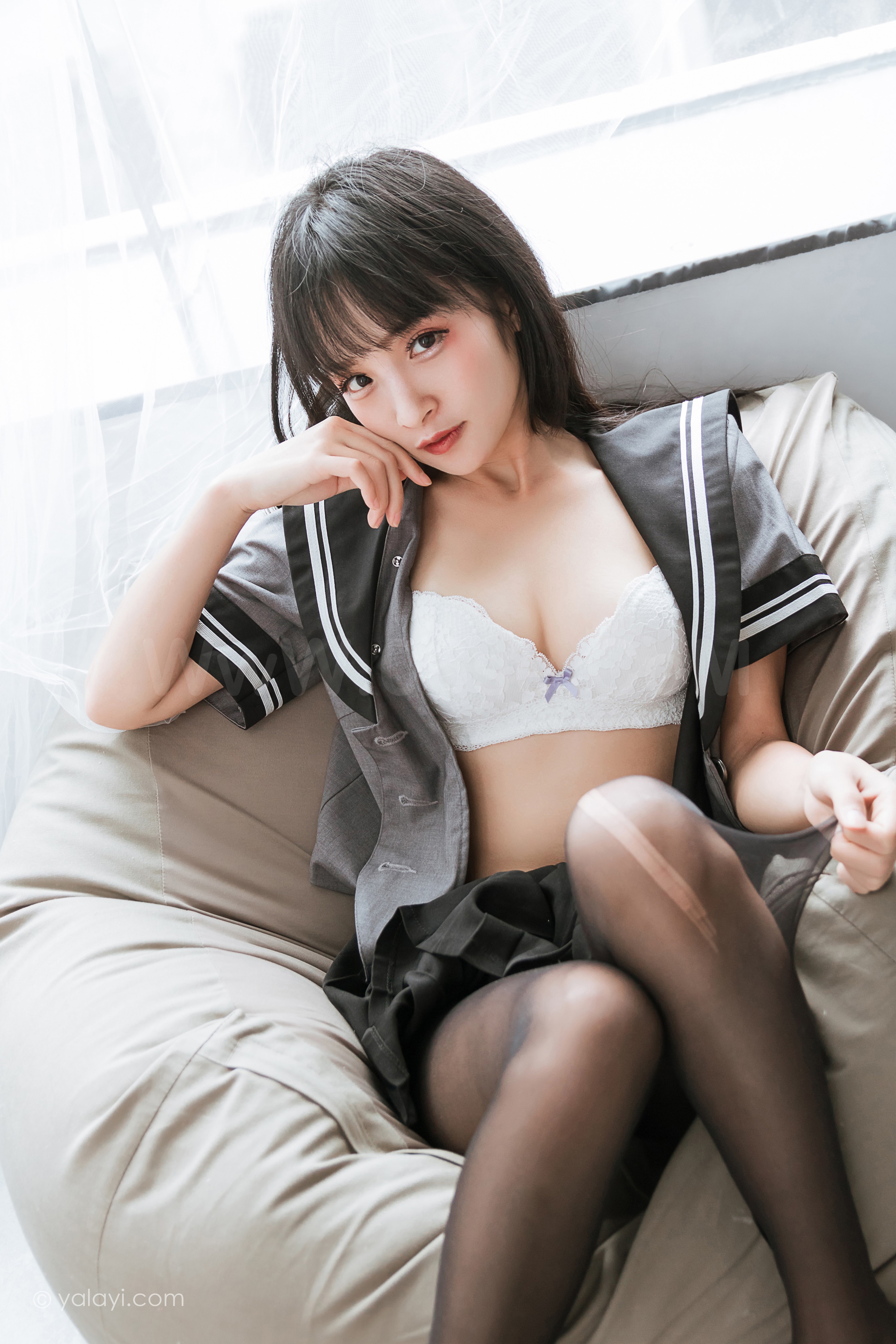图片[25]-雅拉伊 – 艾丽《疯狂的jk学妹》[43P]-六色网