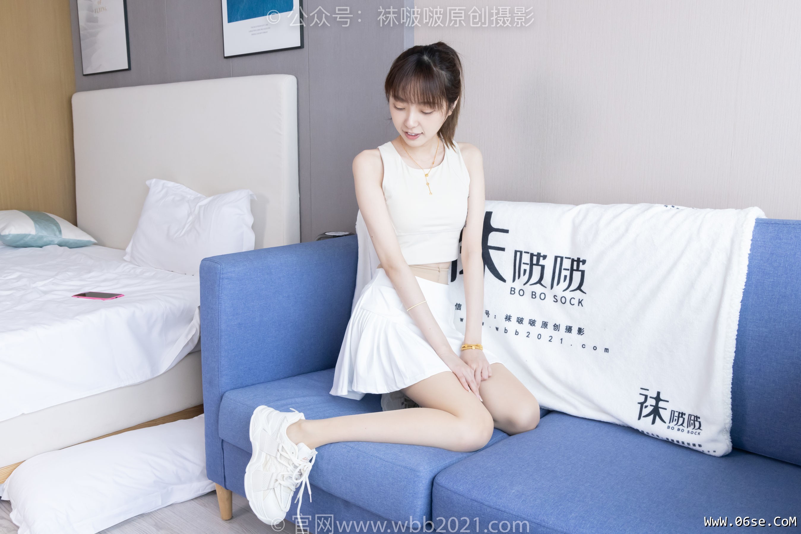 图片[28]-BoBoSocks袜啵啵 No.424 稚予 -运动鞋、白棉袜、肉丝、腰丝[140P]-六色网
